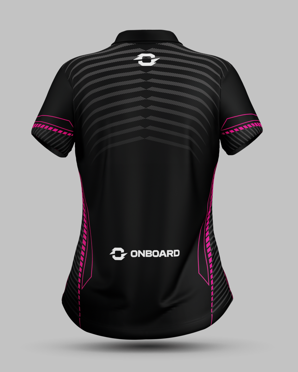 Womens Rio 1/4 Zip Polo Collar Jersey - Onboard Sportswear