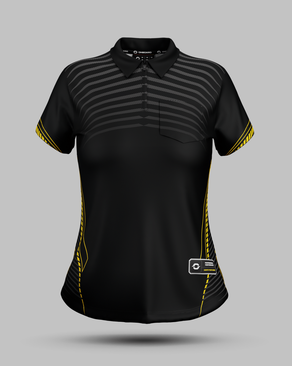 Womens Rio 1/4 Zip Polo Collar Jersey - Onboard Sportswear
