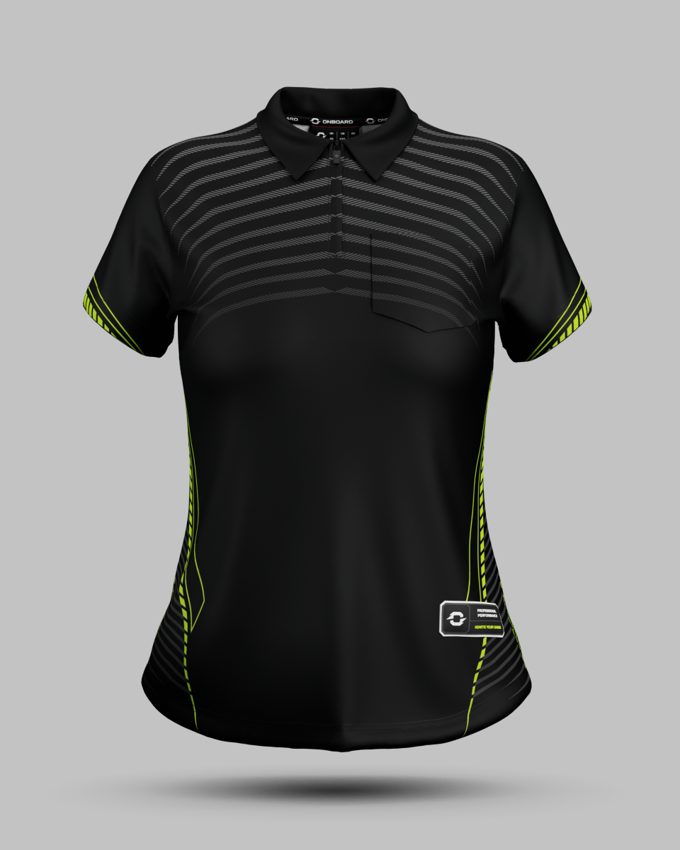 Womens Rio 1/4 Zip Polo Collar Jersey - Onboard Sportswear