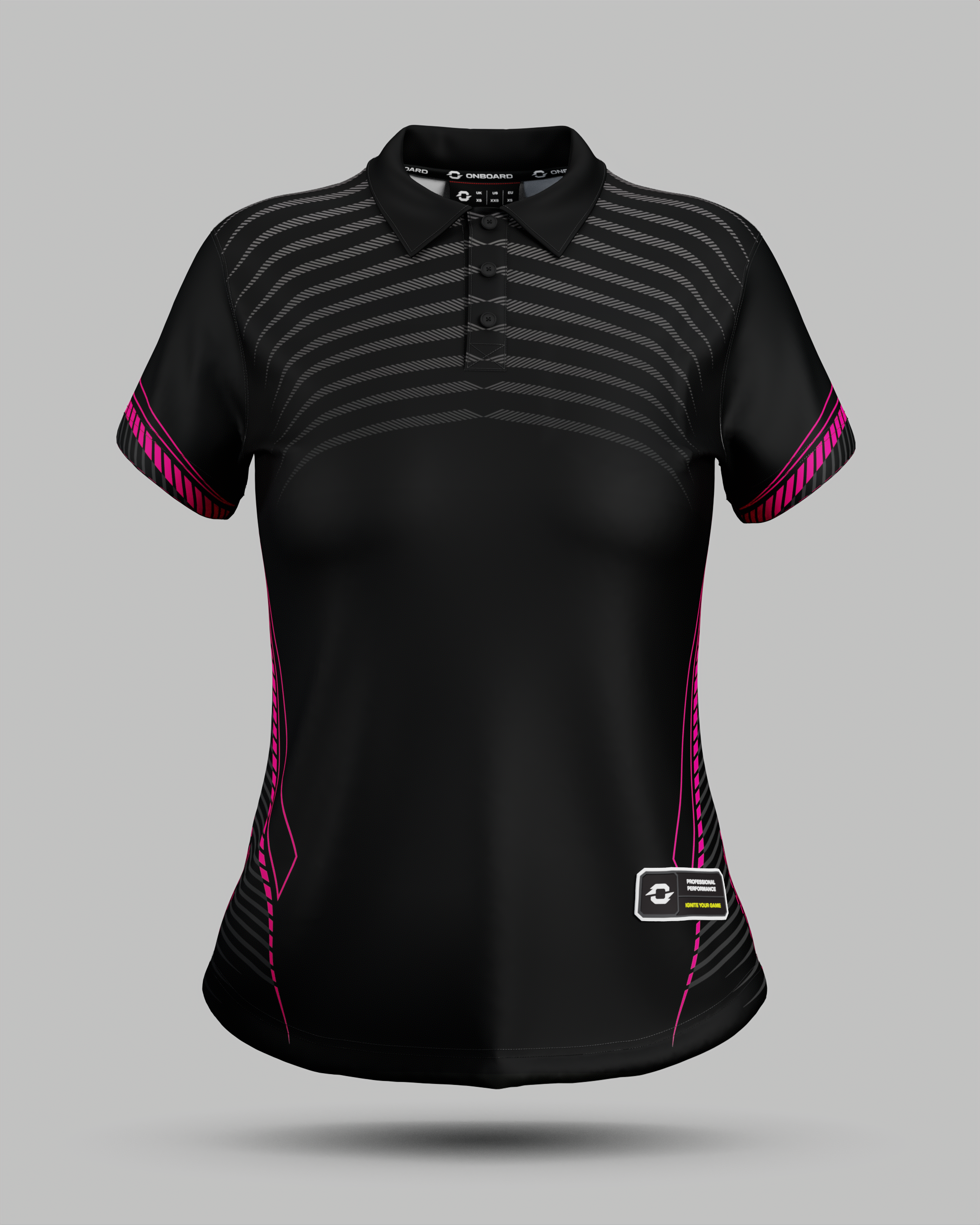 Womens Rio 3 Button Polo Collar Jersey