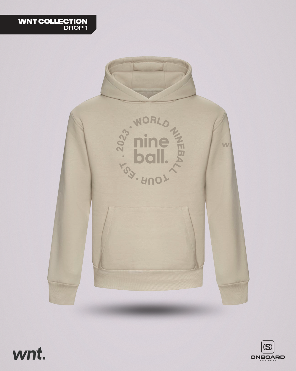 WNT Essential Oversized Hoodie Sand