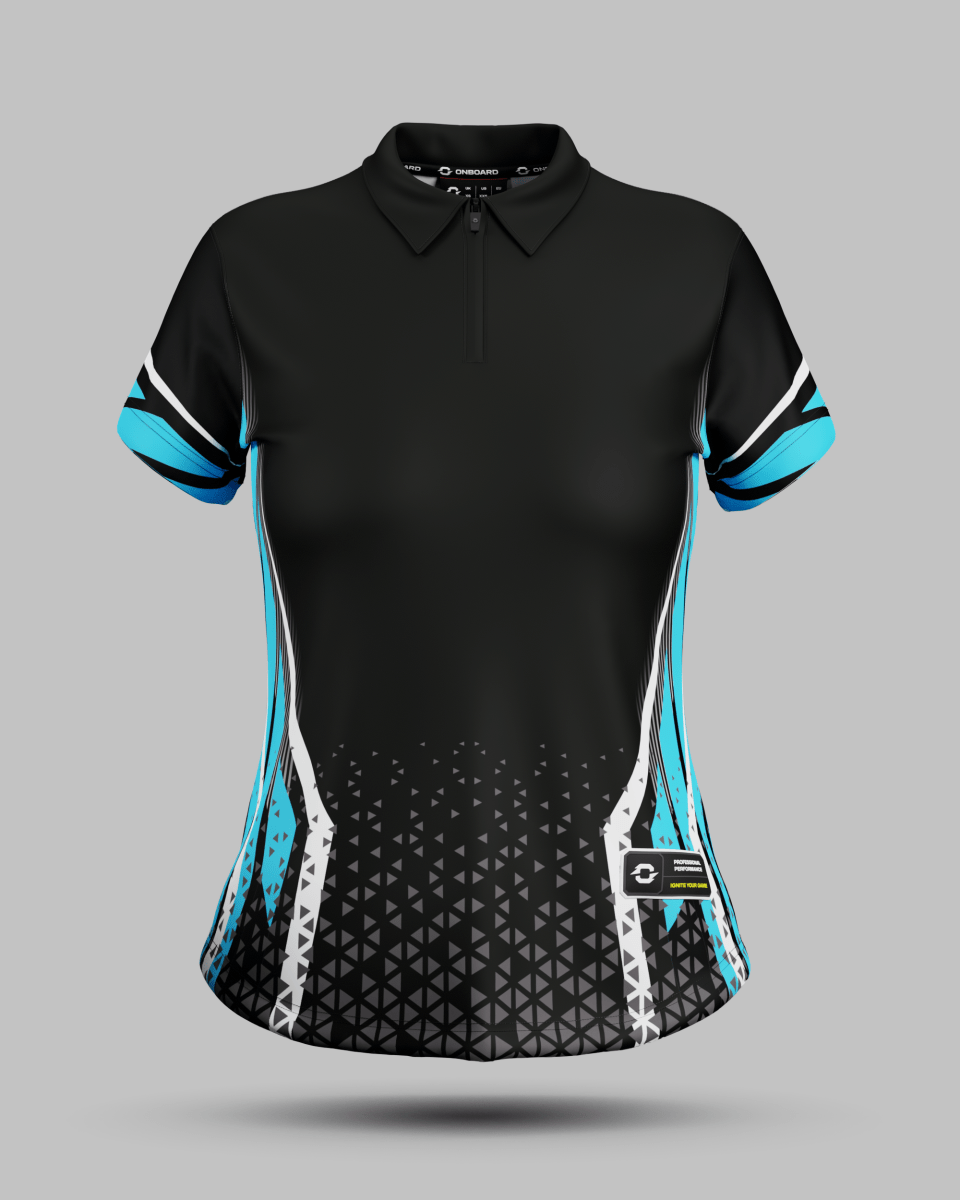 Womens Stockholm 1/4 Zip Polo Collar Jersey - Onboard Sportswear