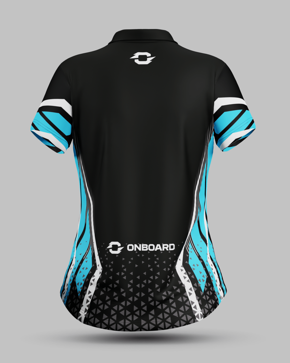 Womens Stockholm 1/4 Zip Polo Collar Jersey - Onboard Sportswear