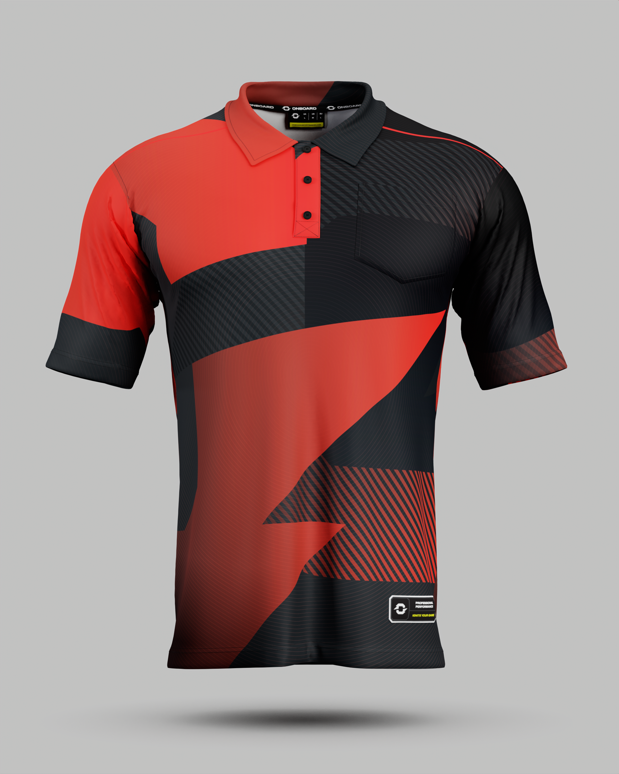 Youth Surge 3 Button Polo Collar Jersey With Pocket