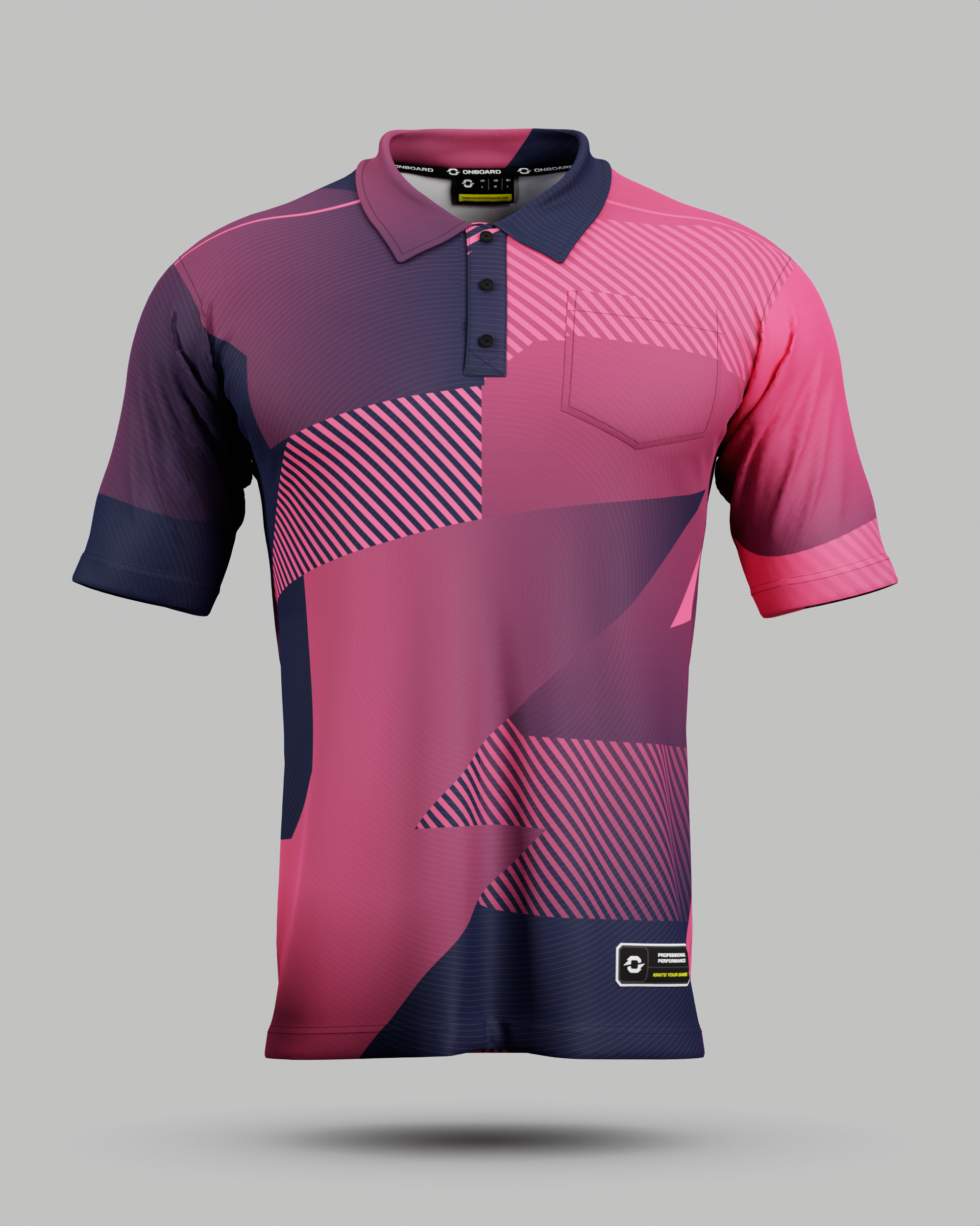 Surge 3 Button Polo Collar Jersey With Pocket