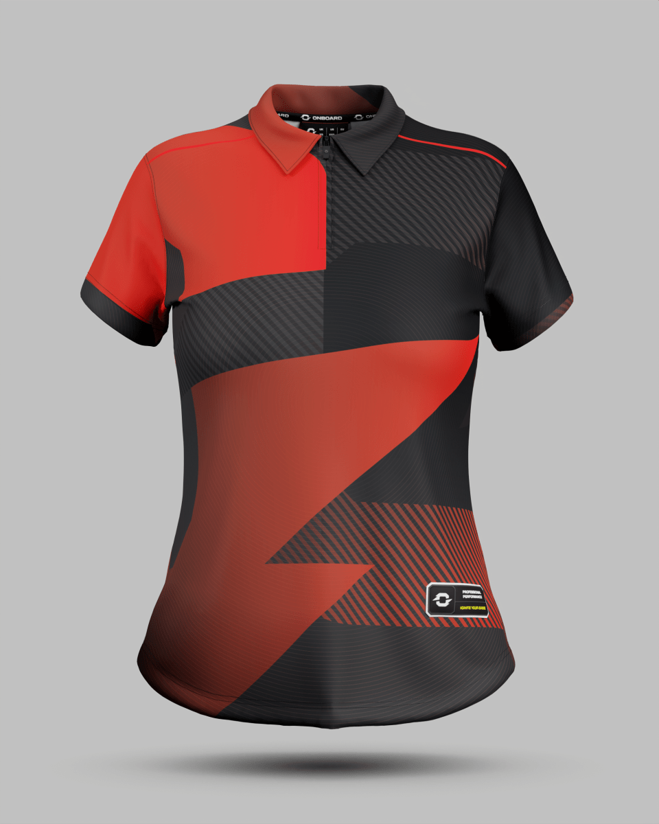 Womens Surge 1/4 Zip Polo Collar Jersey - Onboard Sportswear