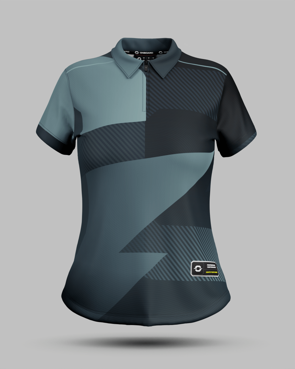 Womens Surge 1/4 Zip Polo Collar Jersey With Pocket - Onboard Sportswear
