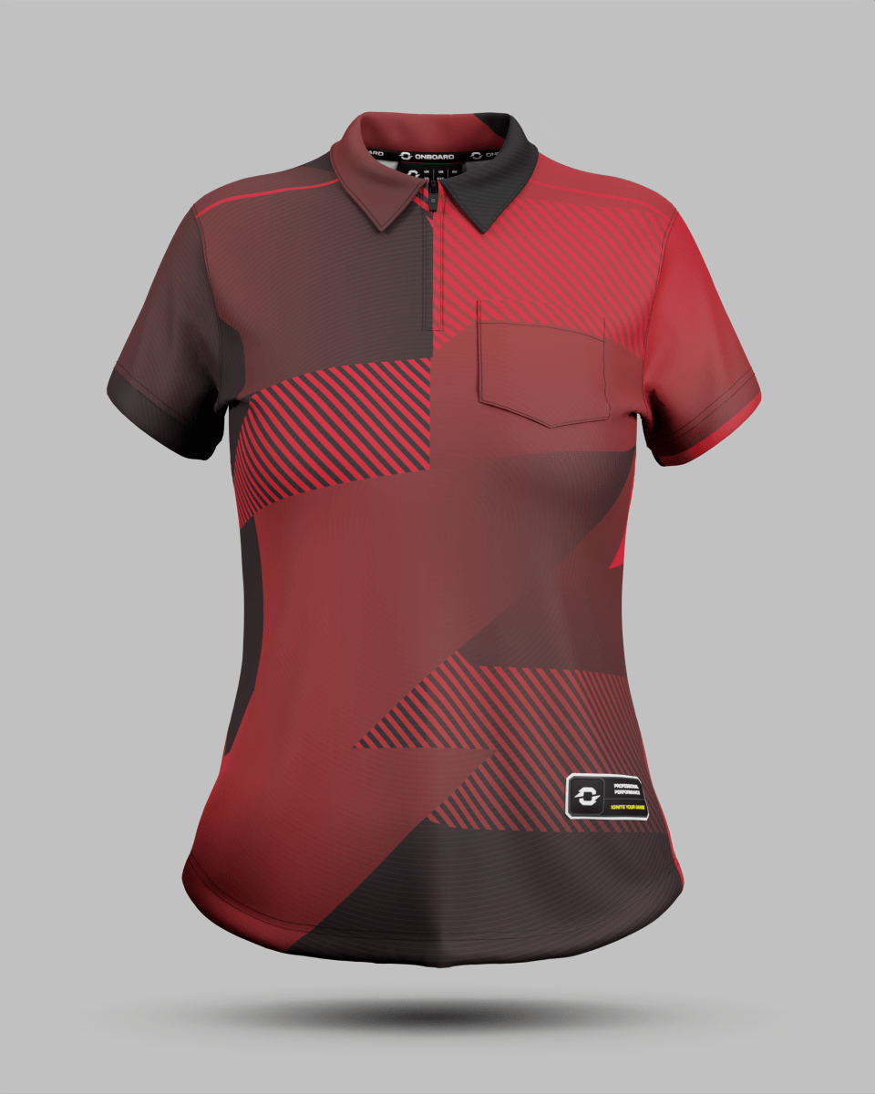 Womens Surge 1/4 Zip Polo Collar Jersey With Pocket - Onboard Sportswear