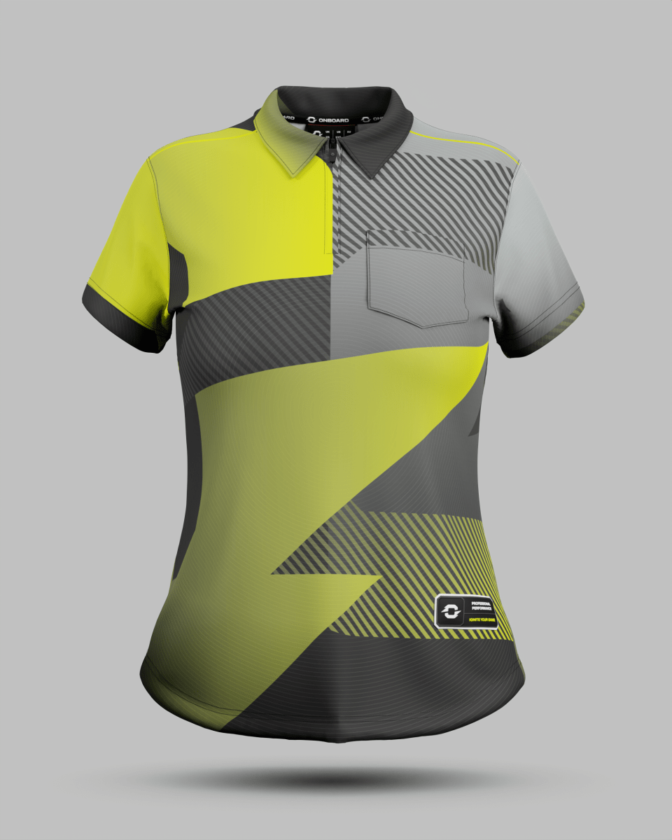 Womens Surge 1/4 Zip Polo Collar Jersey With Pocket - Onboard Sportswear