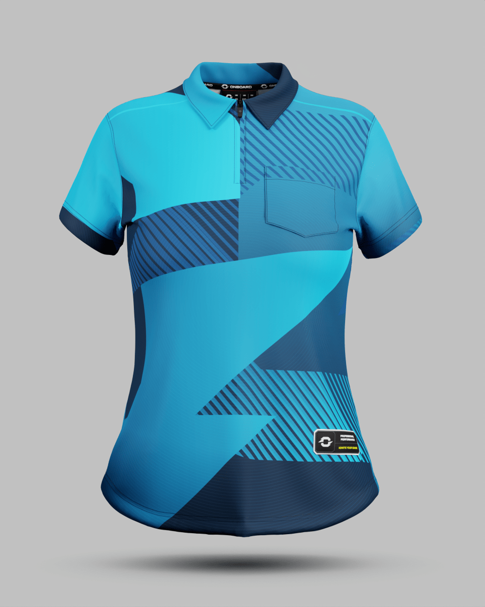 Womens Surge 1/4 Zip Polo Collar Jersey With Pocket - Onboard Sportswear