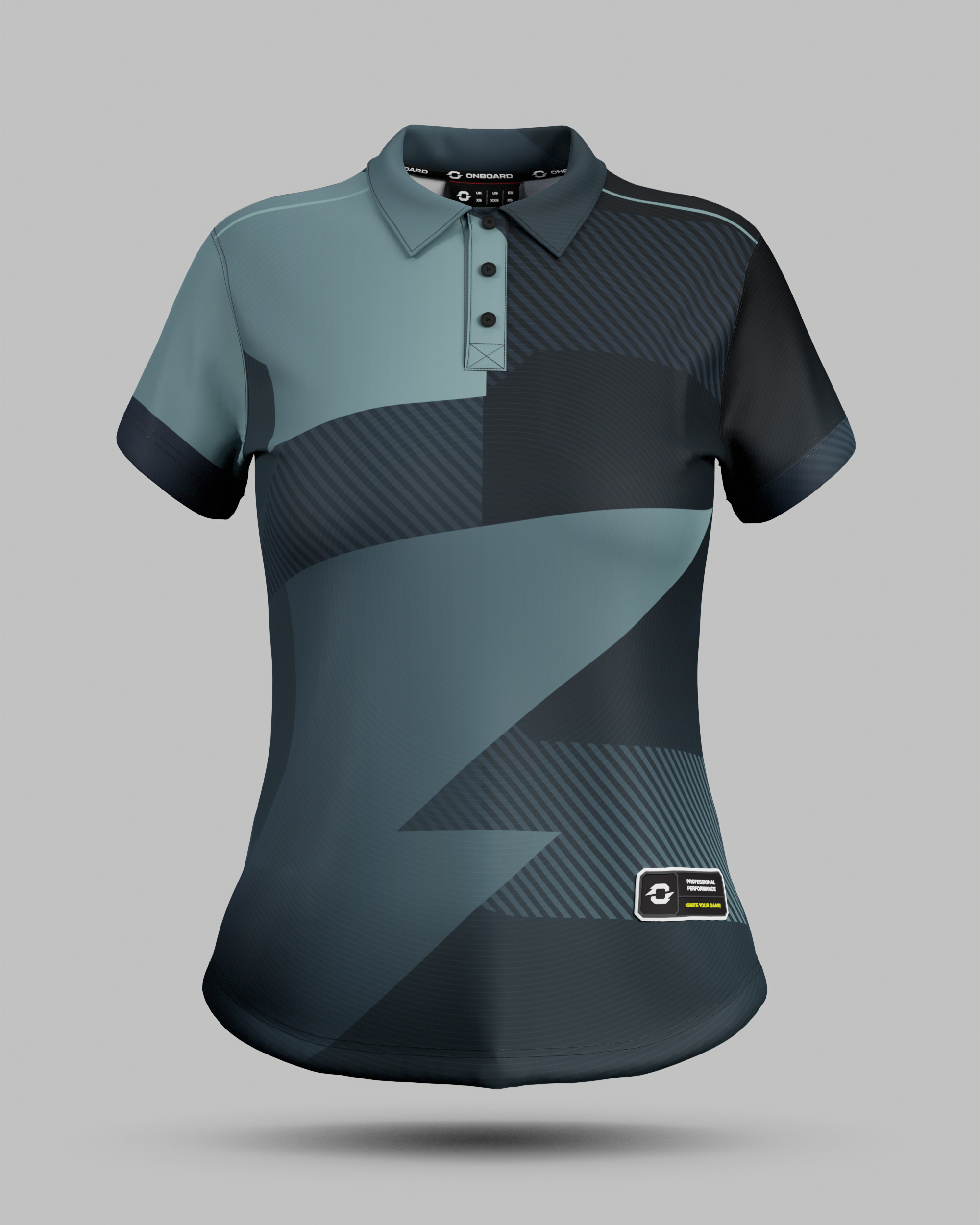 Womens Surge 3 Button Polo Collar Jersey