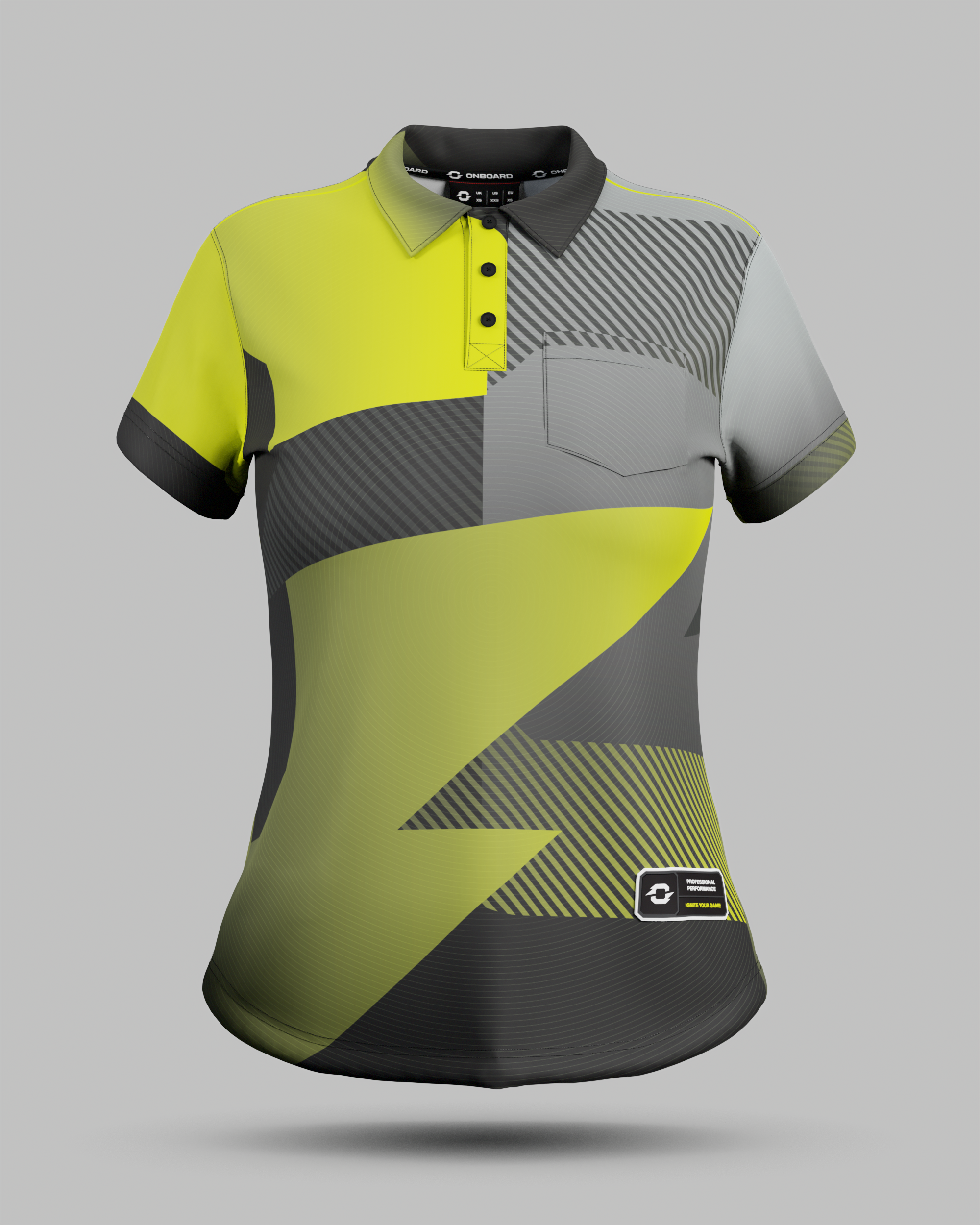 Womens Surge 3 Button Polo Collar Jersey With Pocket