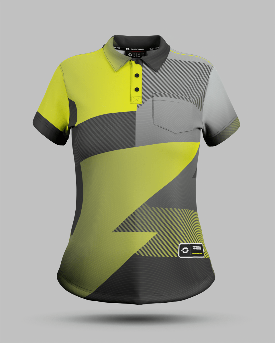 Womens Surge 3 Button Polo Collar Jersey With Pocket - Onboard Sportswear