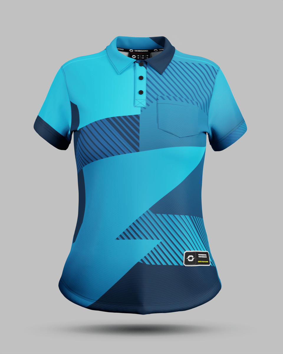 Womens Surge 3 Button Polo Collar Jersey With Pocket - Onboard Sportswear
