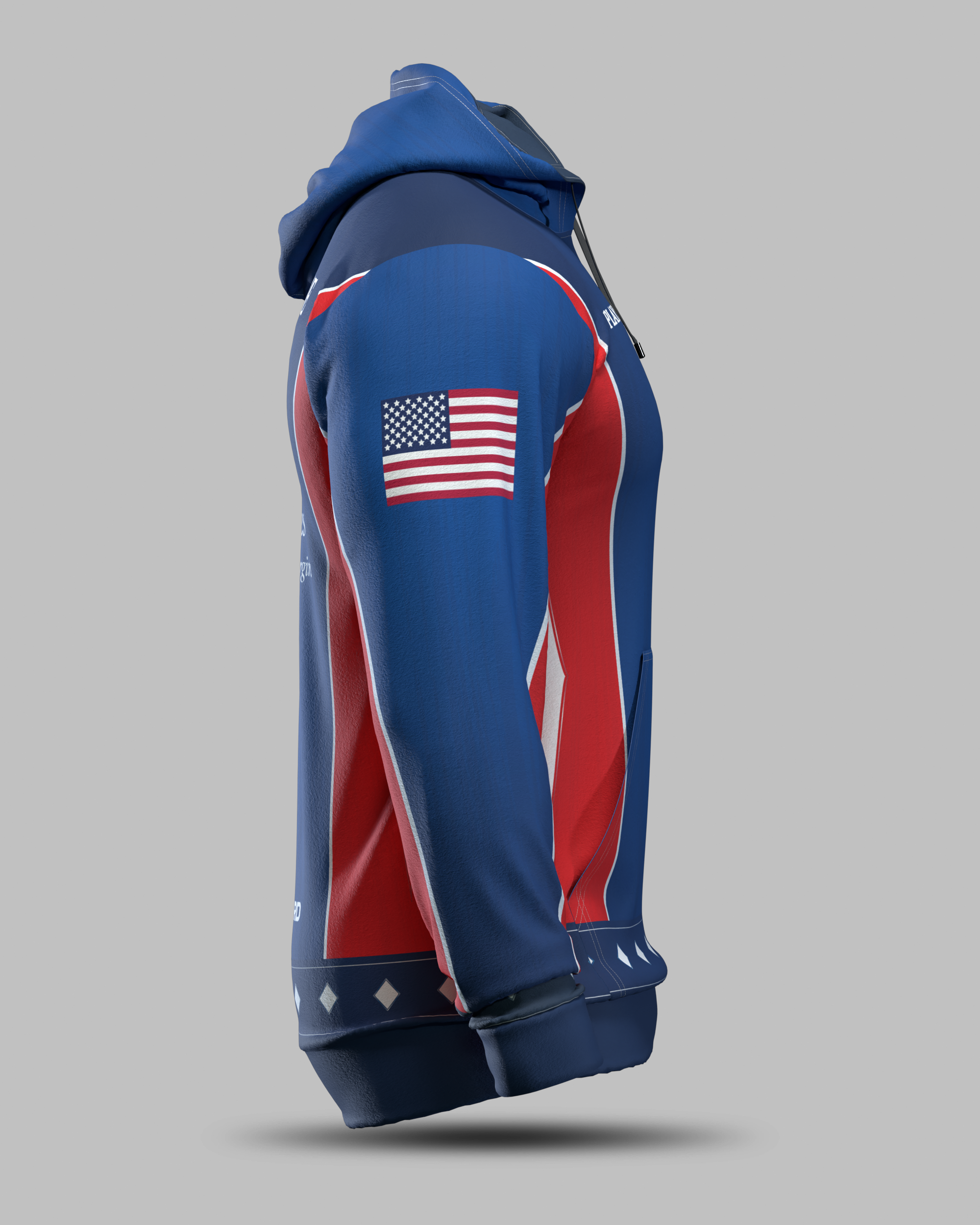 Tascarella Custom Cues Hoodie Red & Blue
