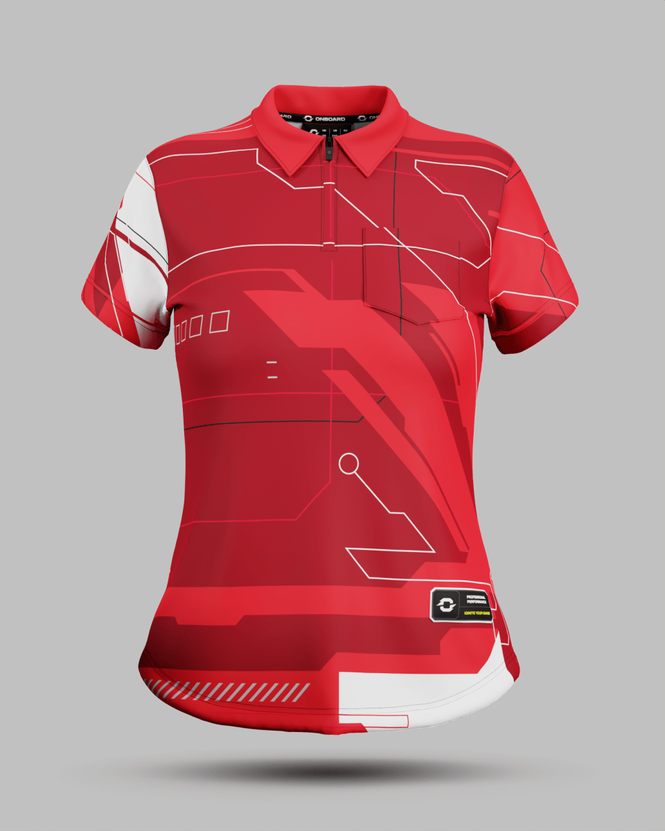 Womens Tokyo 2.0 1/4 Zip Polo Collar Jersey With Pocket - Onboard Sportswear