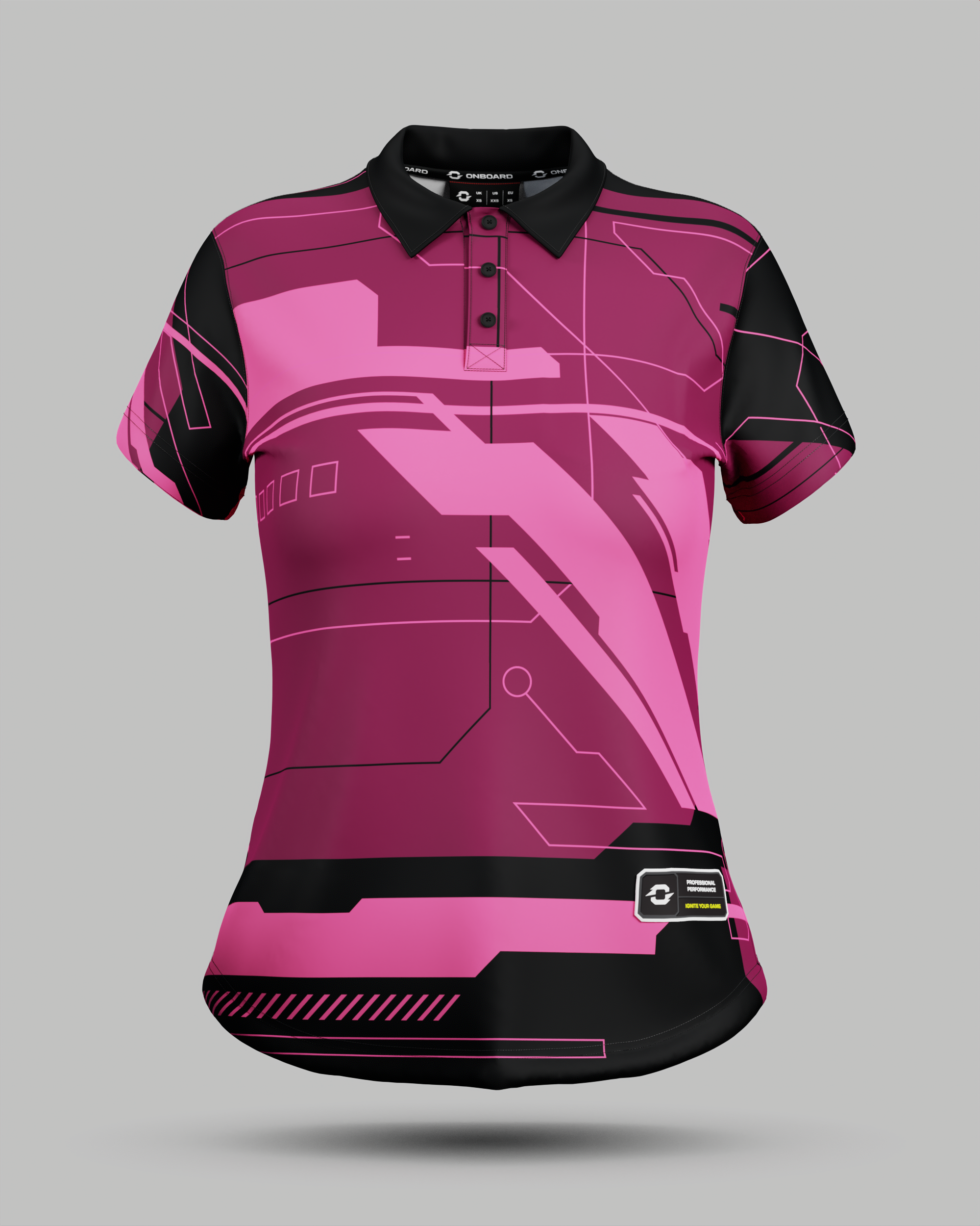 Womens Tokyo 2.0 3 Button Polo Collar Jersey