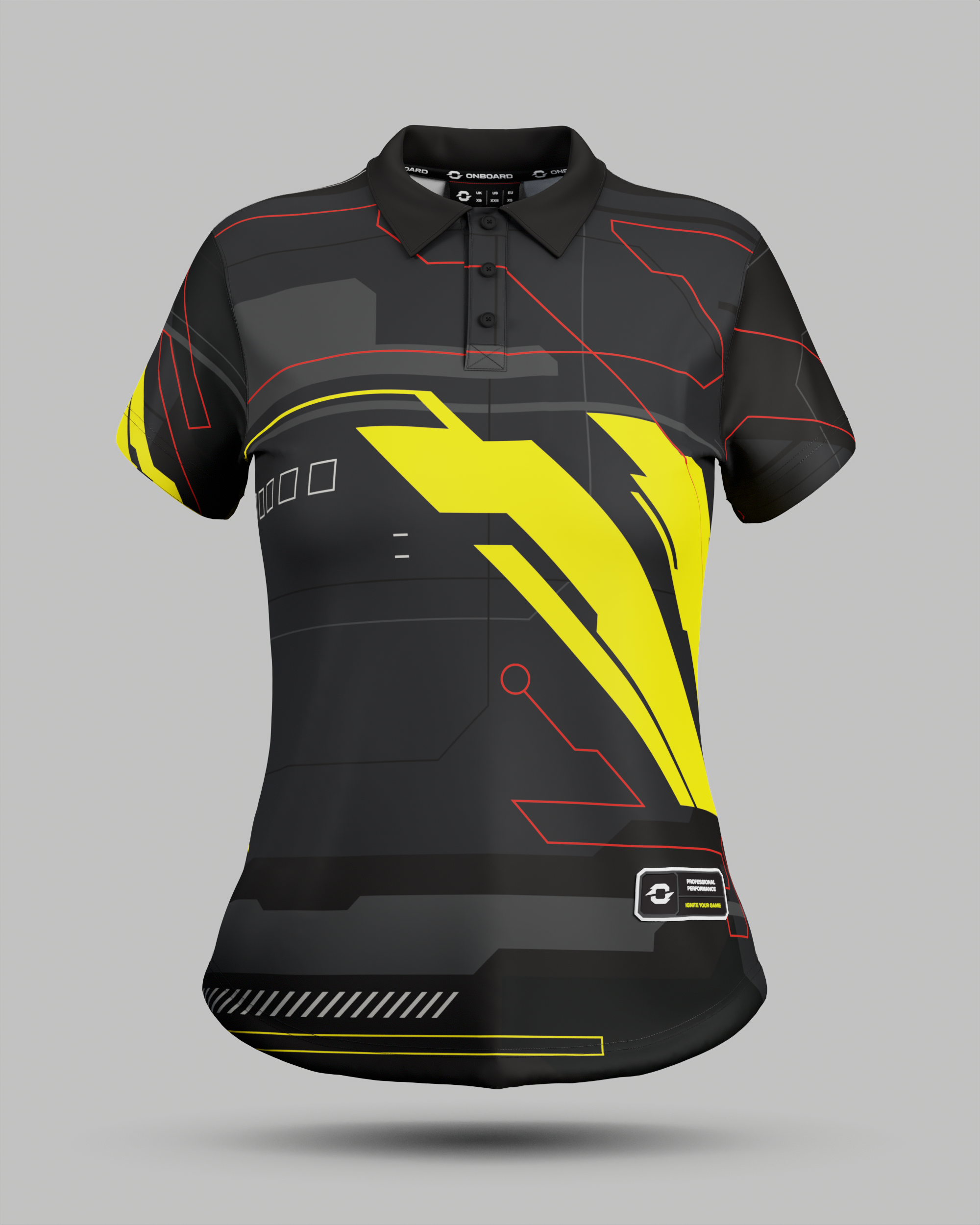 Womens Tokyo 2.0 3 Button Polo Collar Jersey