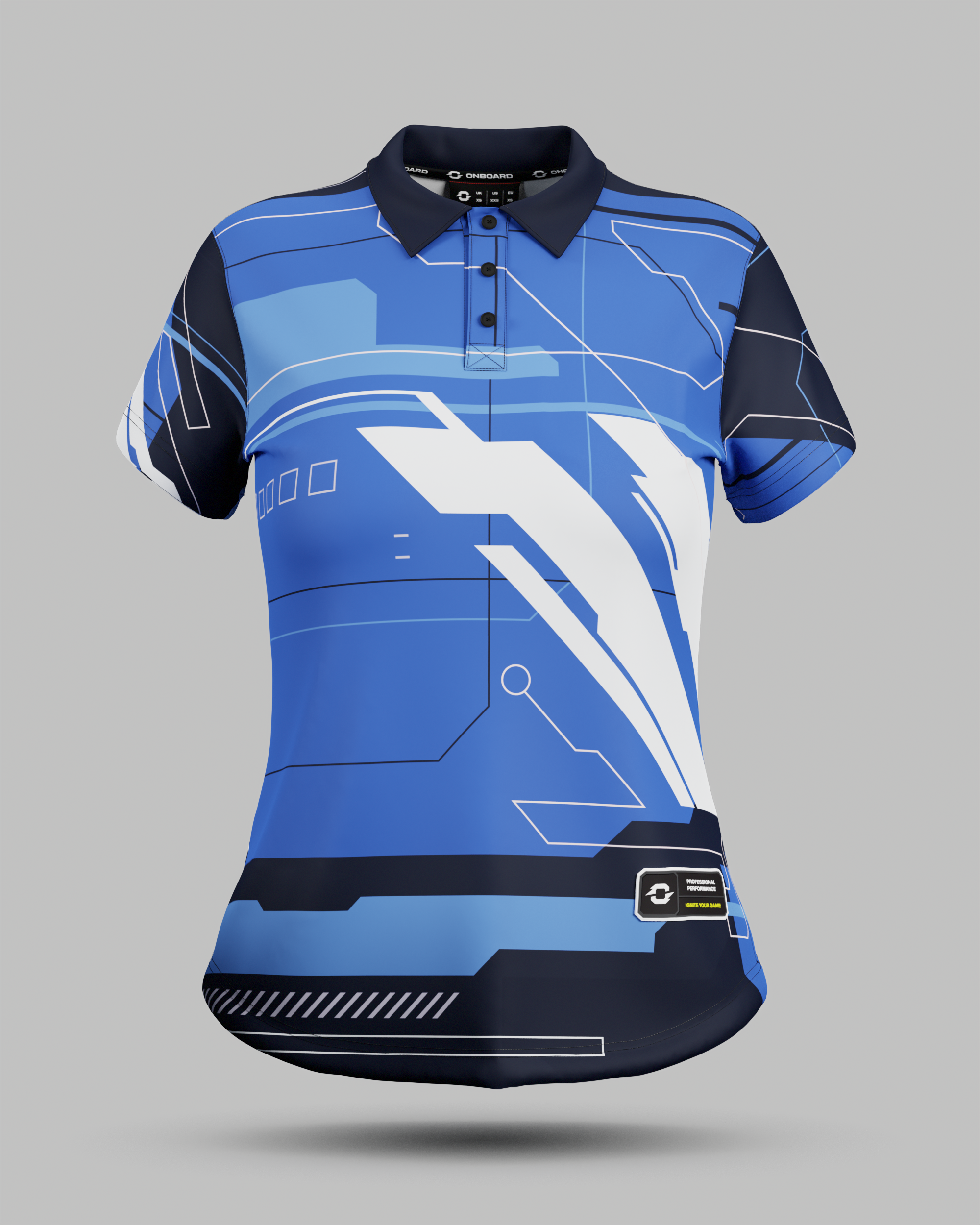 Womens Tokyo 2.0 3 Button Polo Collar Jersey