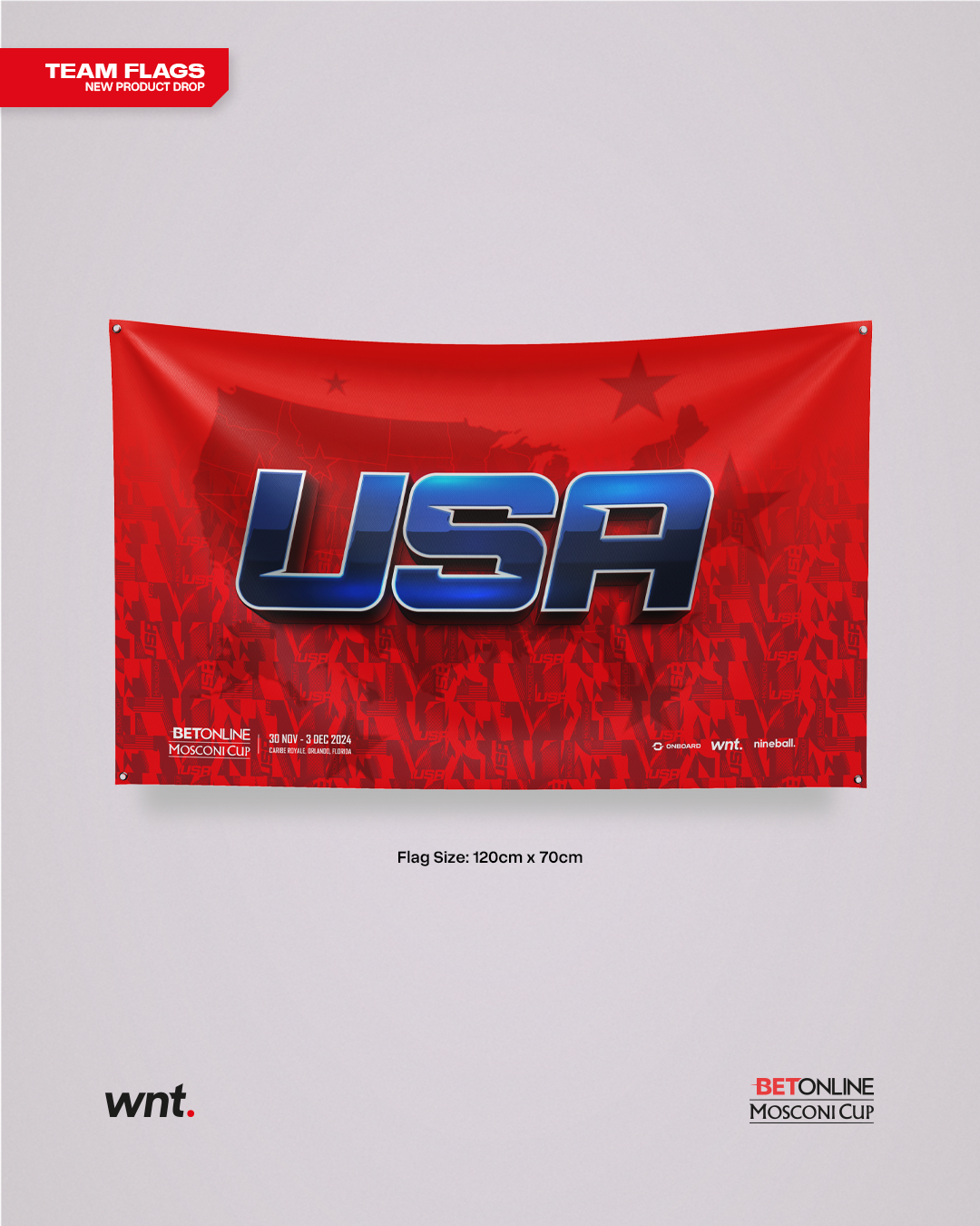 Official Team USA Mosconi Cup Flag