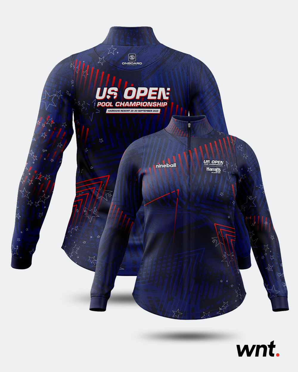 2023 Navy Womens US Open Full Zip Lightweight Jacket