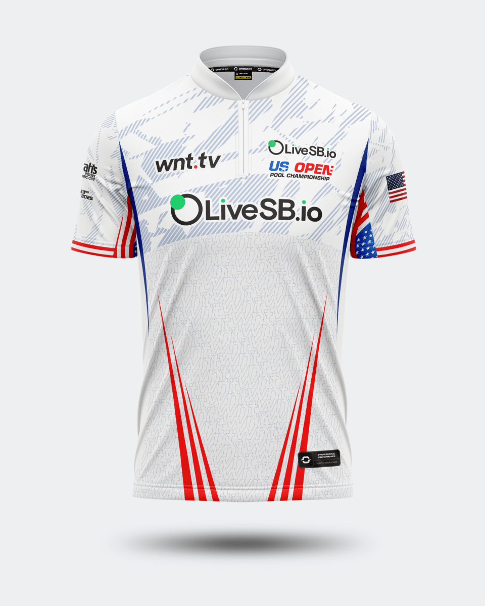 2025 Official U.S Open Pool Championship Jersey White - Onboard Sportswear