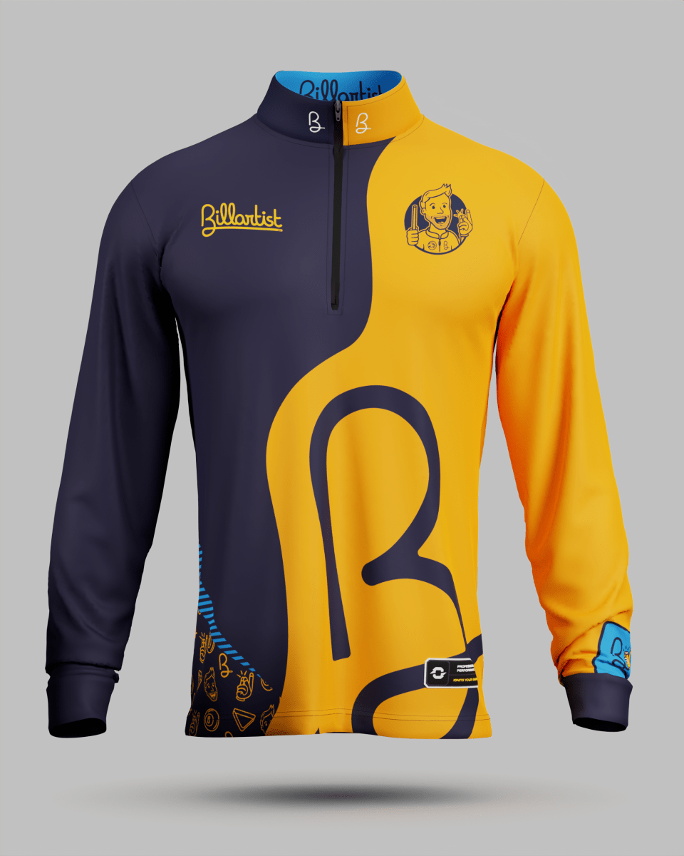 Official Billartist 1/2 Zip Midlayer Orange - Onboard Sportswear