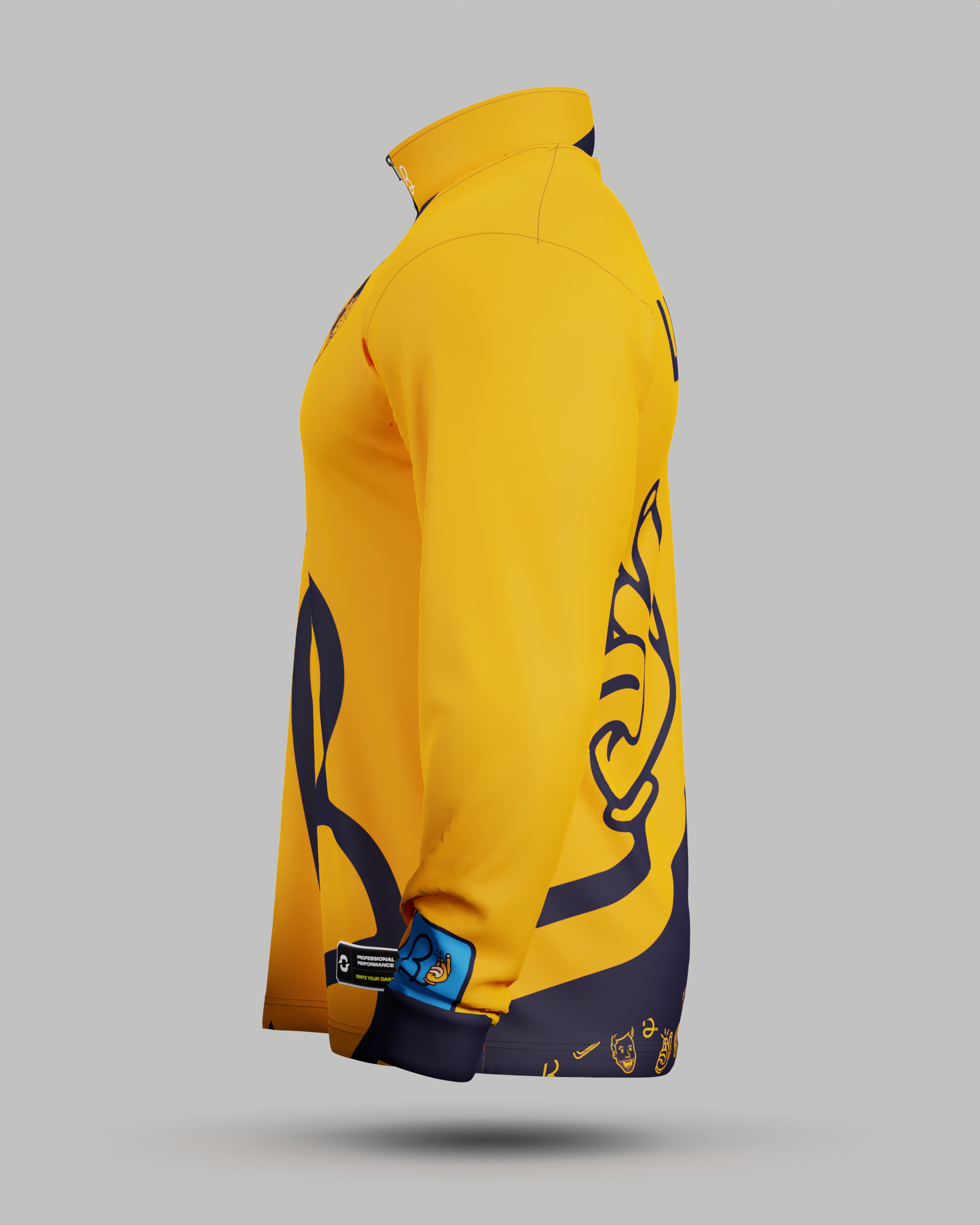 Official Billartist 1/2 Zip Midlayer Orange