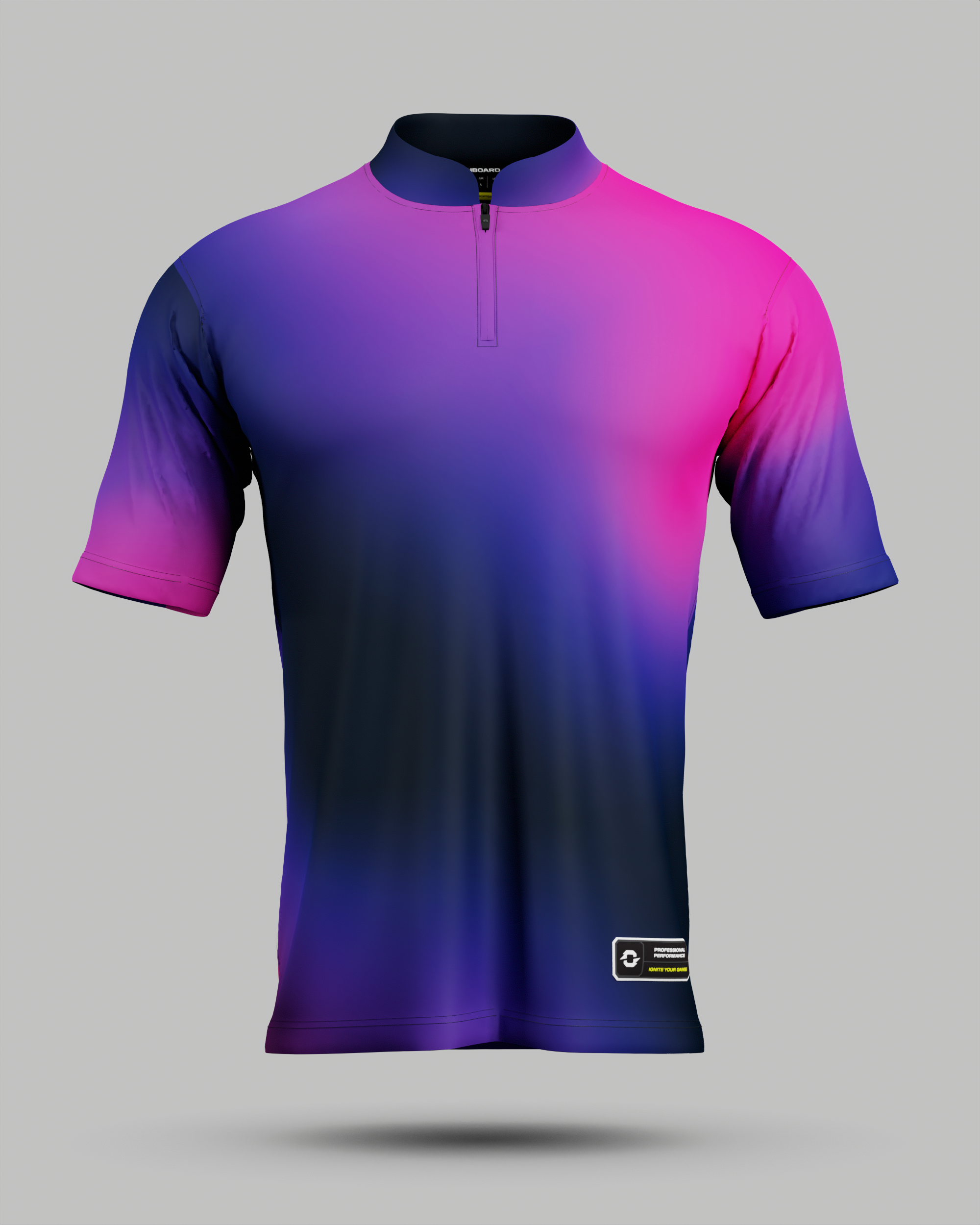 Express Aura 1/4 Zip Pro Collar Jersey Purple
