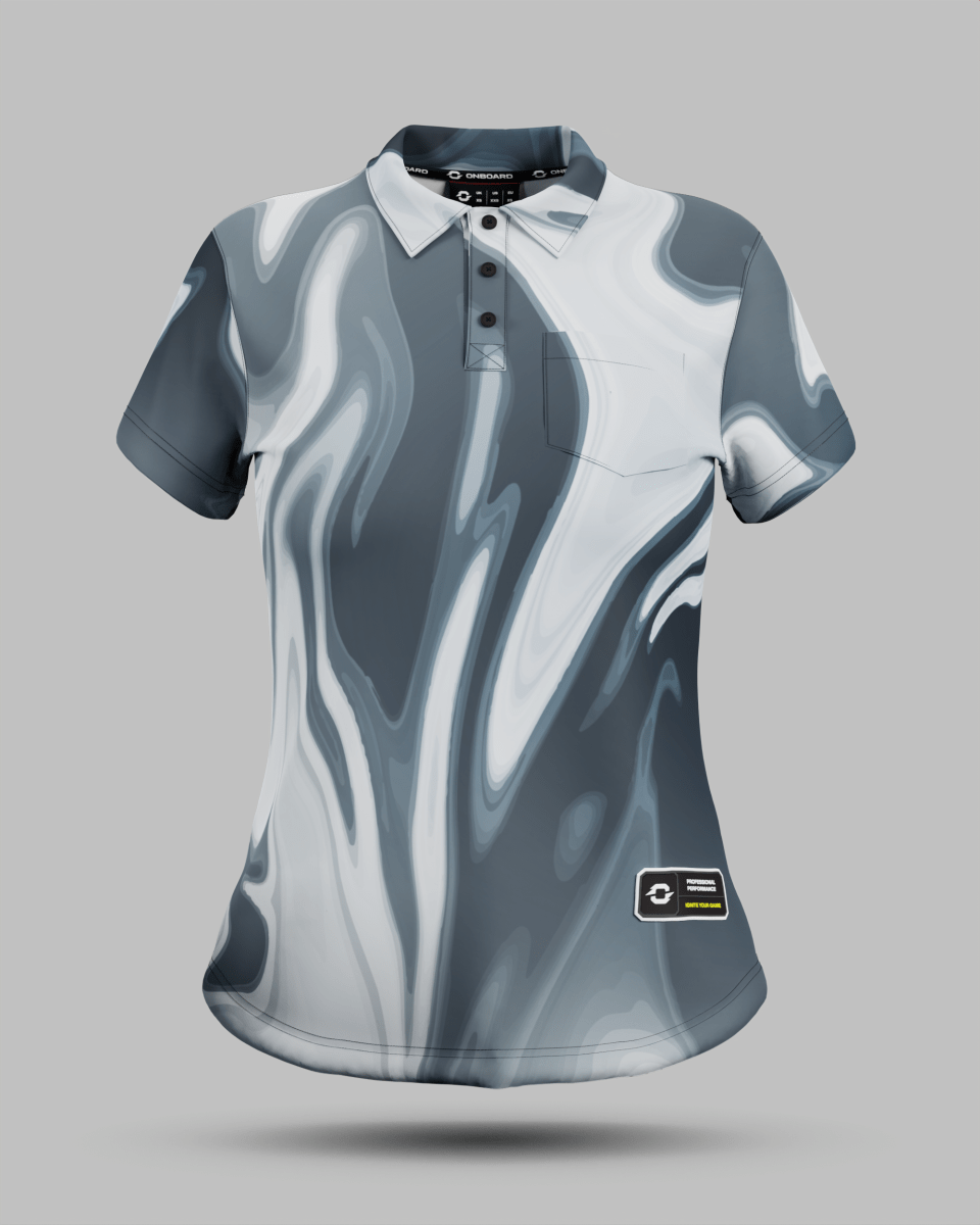 Womens Wave 3 Button Polo Collar Jersey With Pocket - Onboard Sportswear