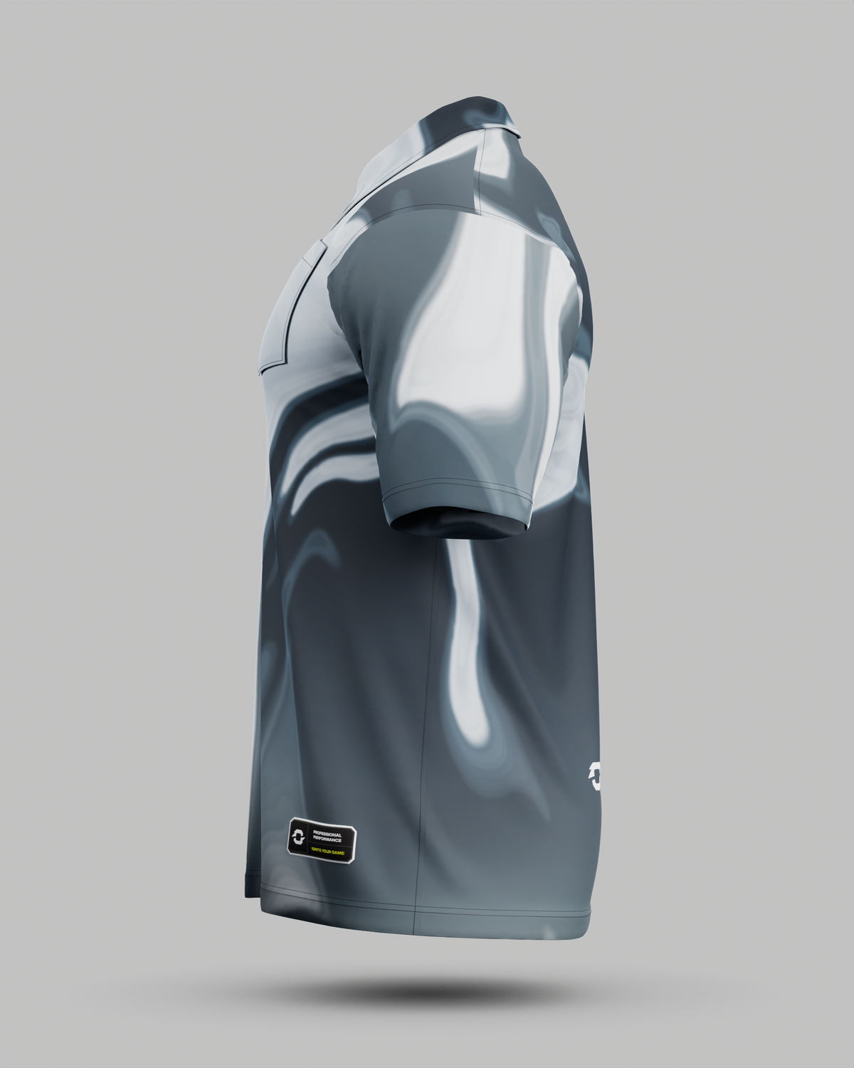 Wave 1/4 Zip Polo Collar Jersey With Pocket