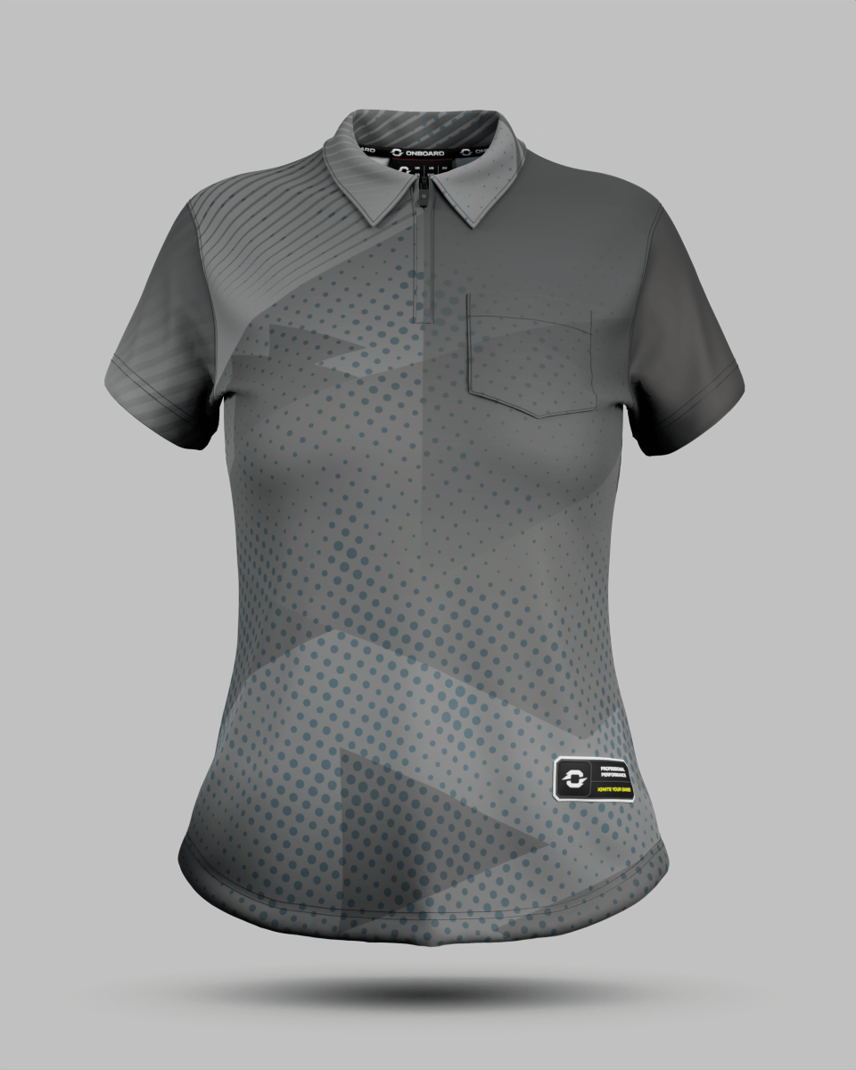 Womens Miami 2.0 1/4 Zip Polo Collar Jersey With Pocket - Onboard Sportswear