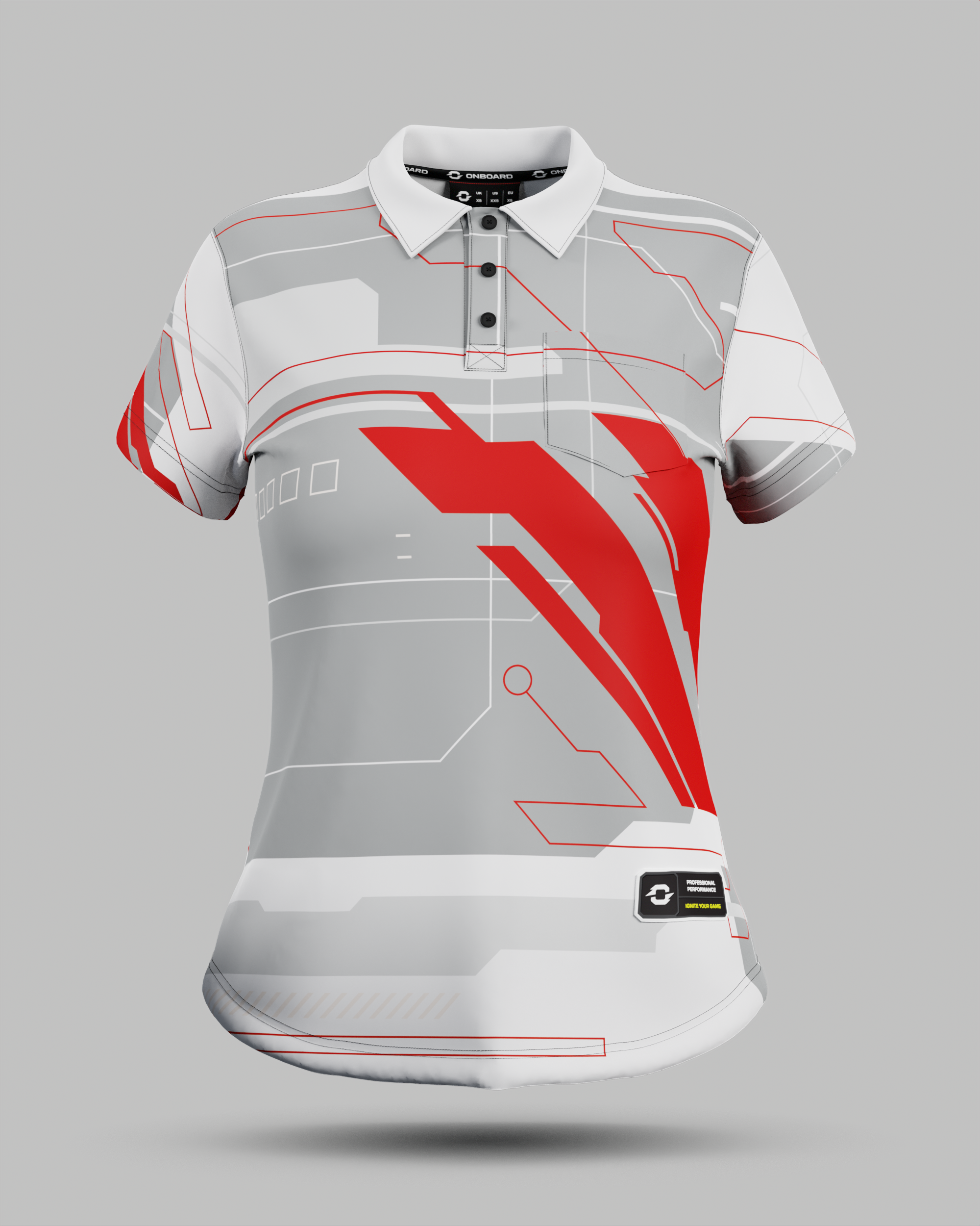 Womens Tokyo 2.0 3 Button Polo Collar Jersey With Pocket