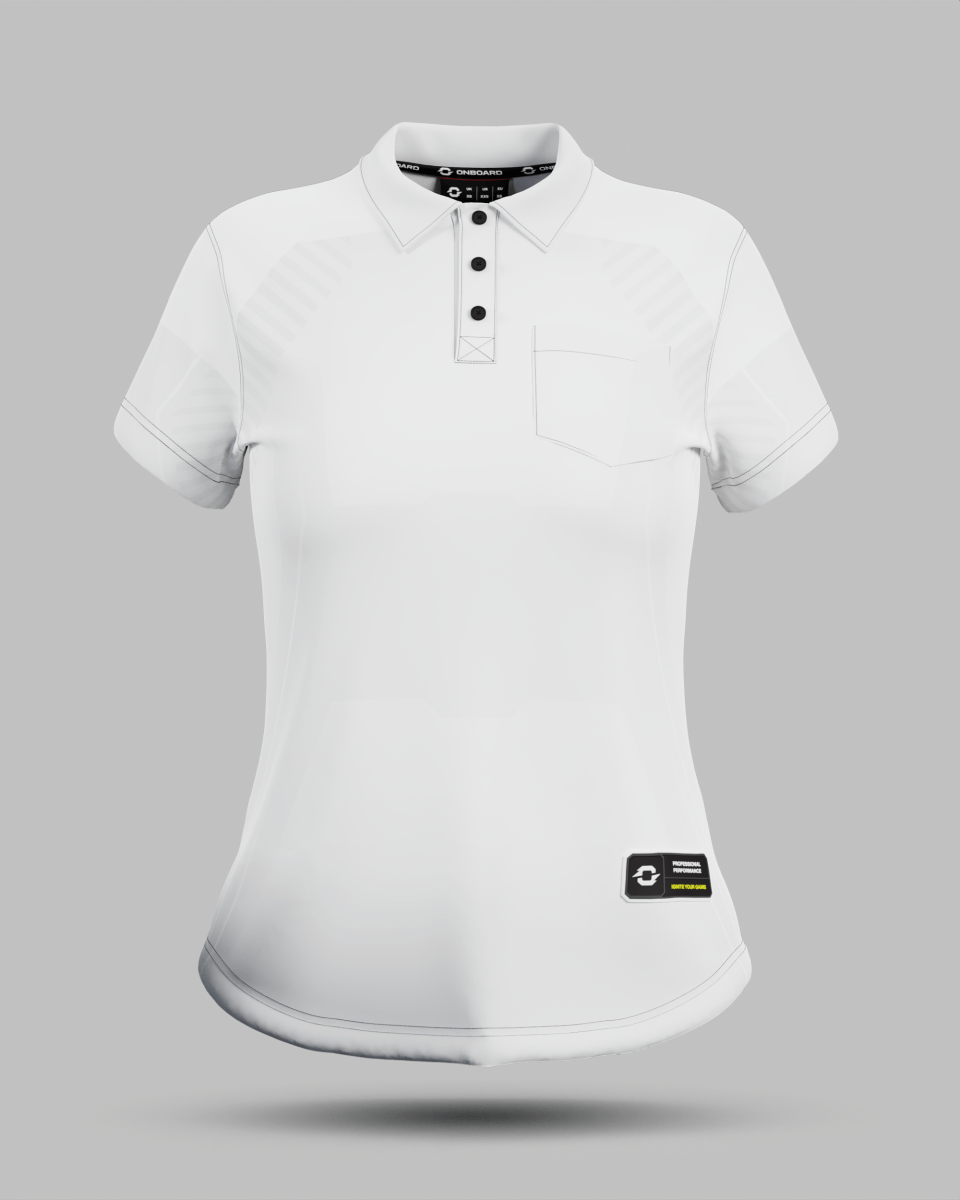 Womens Onyx 3 Button Polo Collar Jersey With Pocket - Onboard Sportswear
