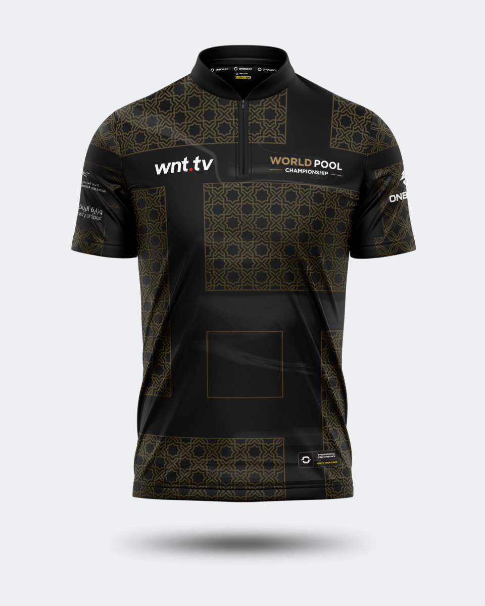 Official 2025 World Nineball Pool Championship Jersey In Black - Onboard Sportswear