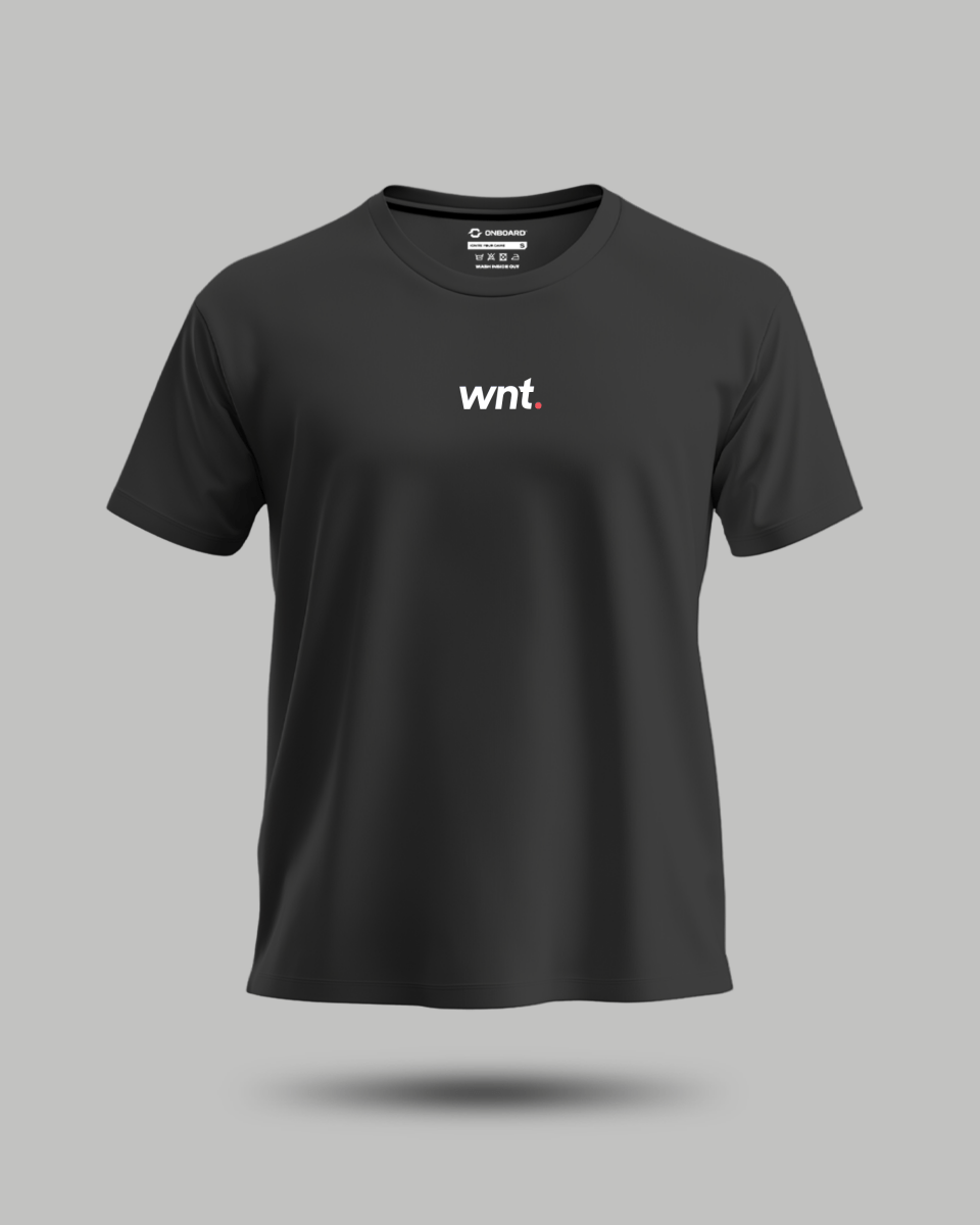 WNT Essential Tee Black - Onboard Sportswear