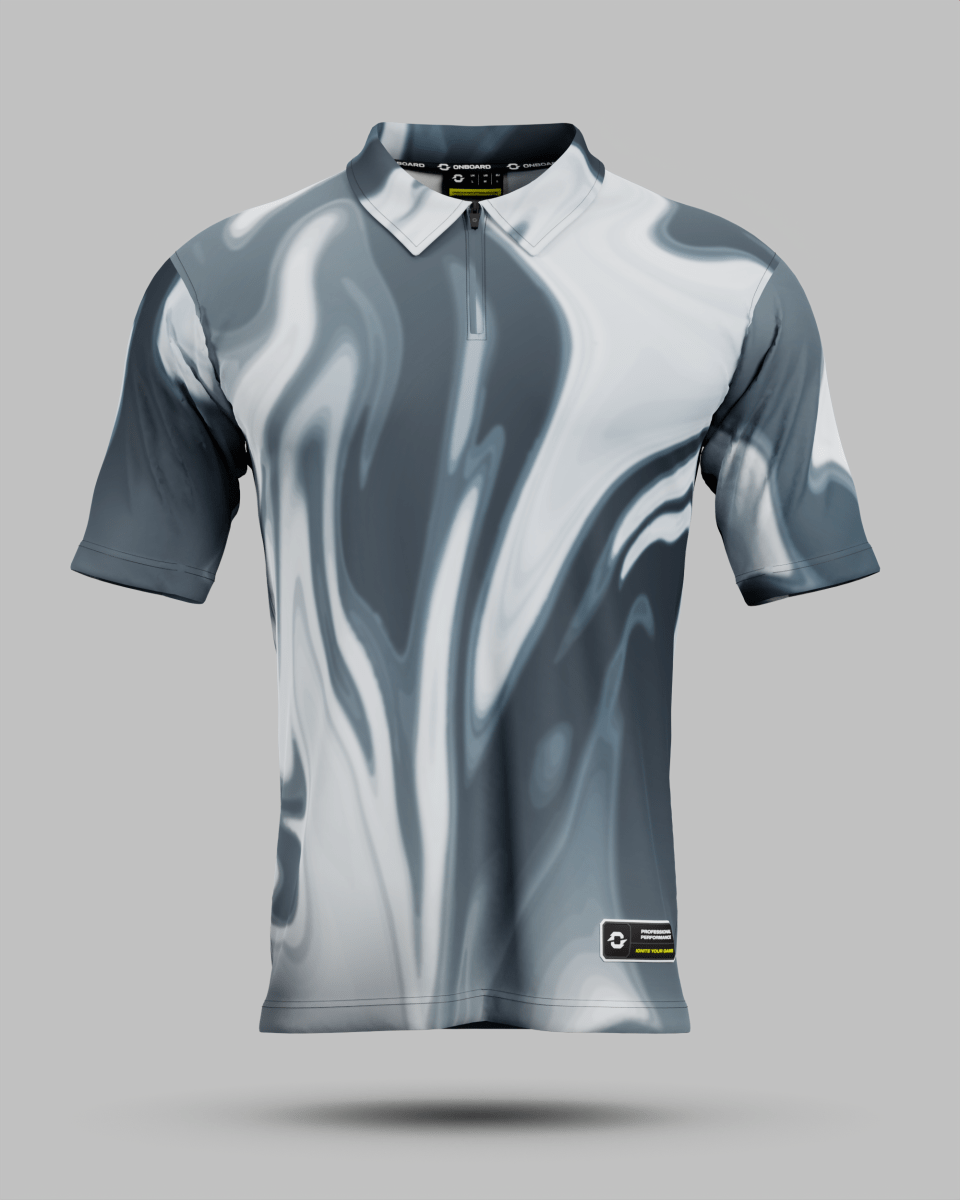 Wave 1/4 Zip Polo Collar Jersey With Pocket - Onboard Sportswear