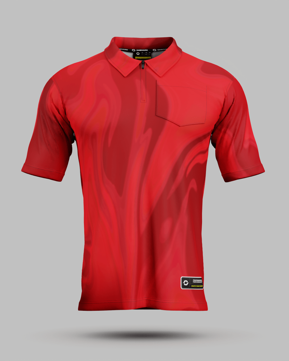 Wave 1/4 Zip Polo Collar Jersey With Pocket - Onboard Sportswear