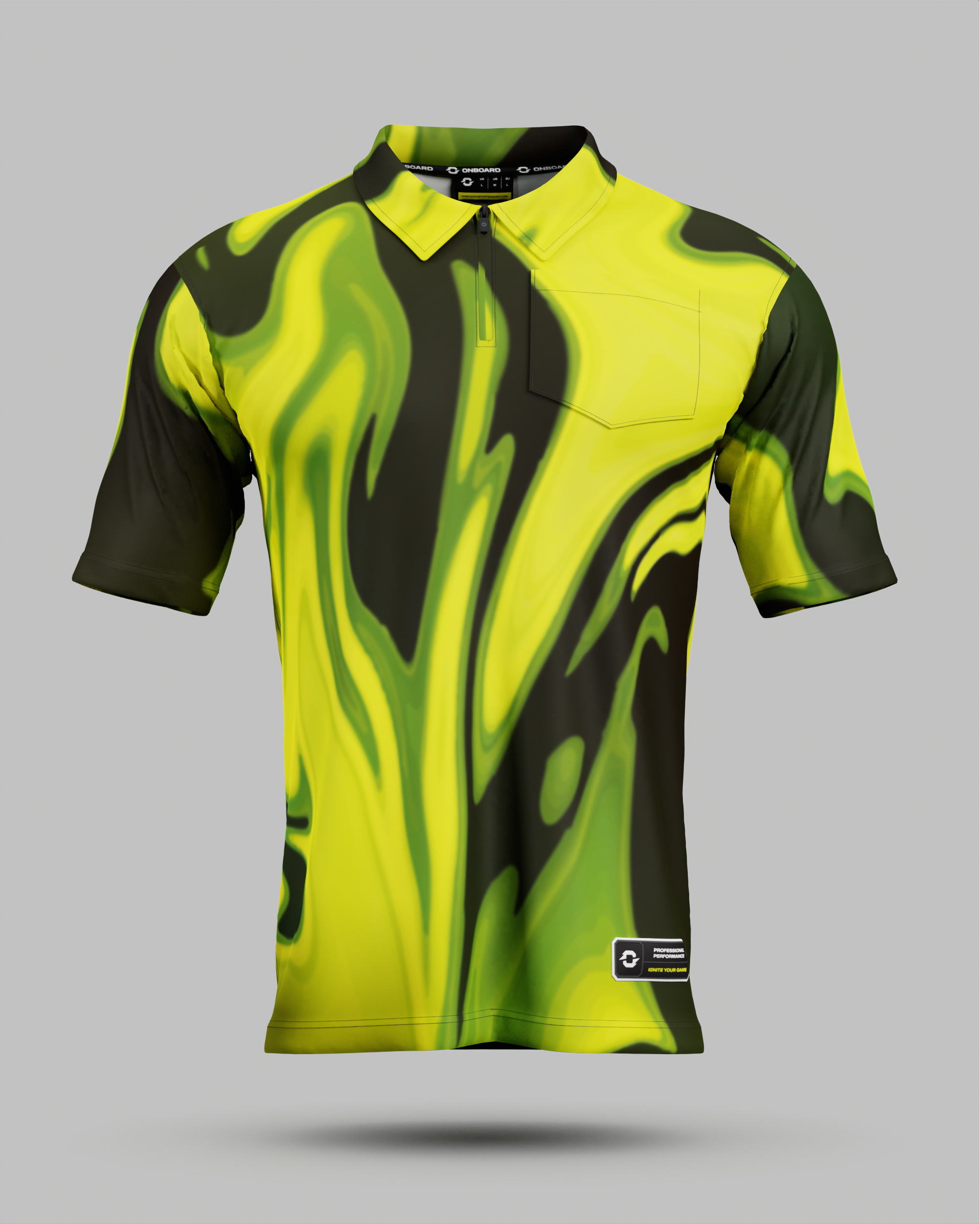 Wave 1/4 Zip Polo Collar Jersey With Pocket