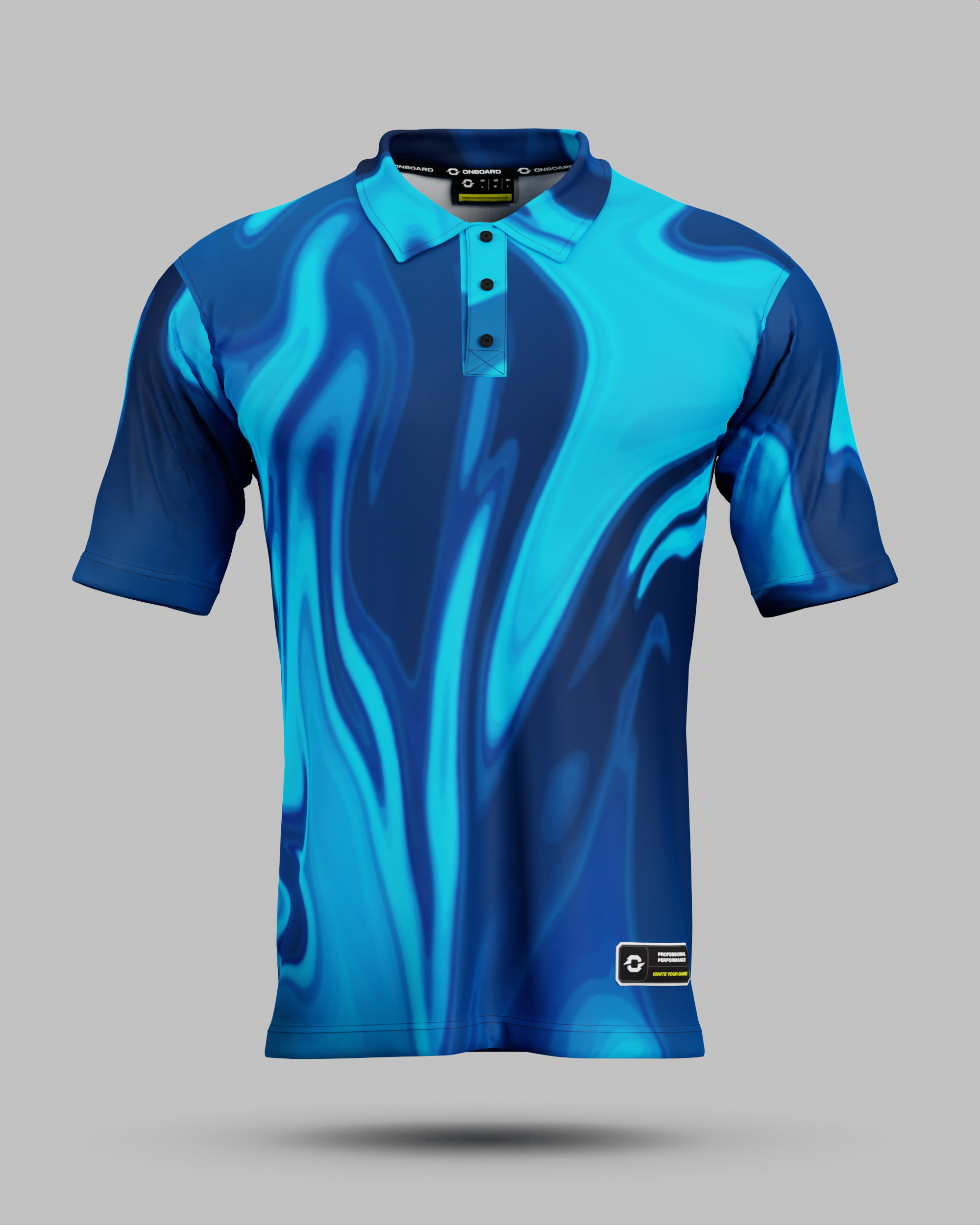 Youth Wave 3 Button Polo Collar Jersey