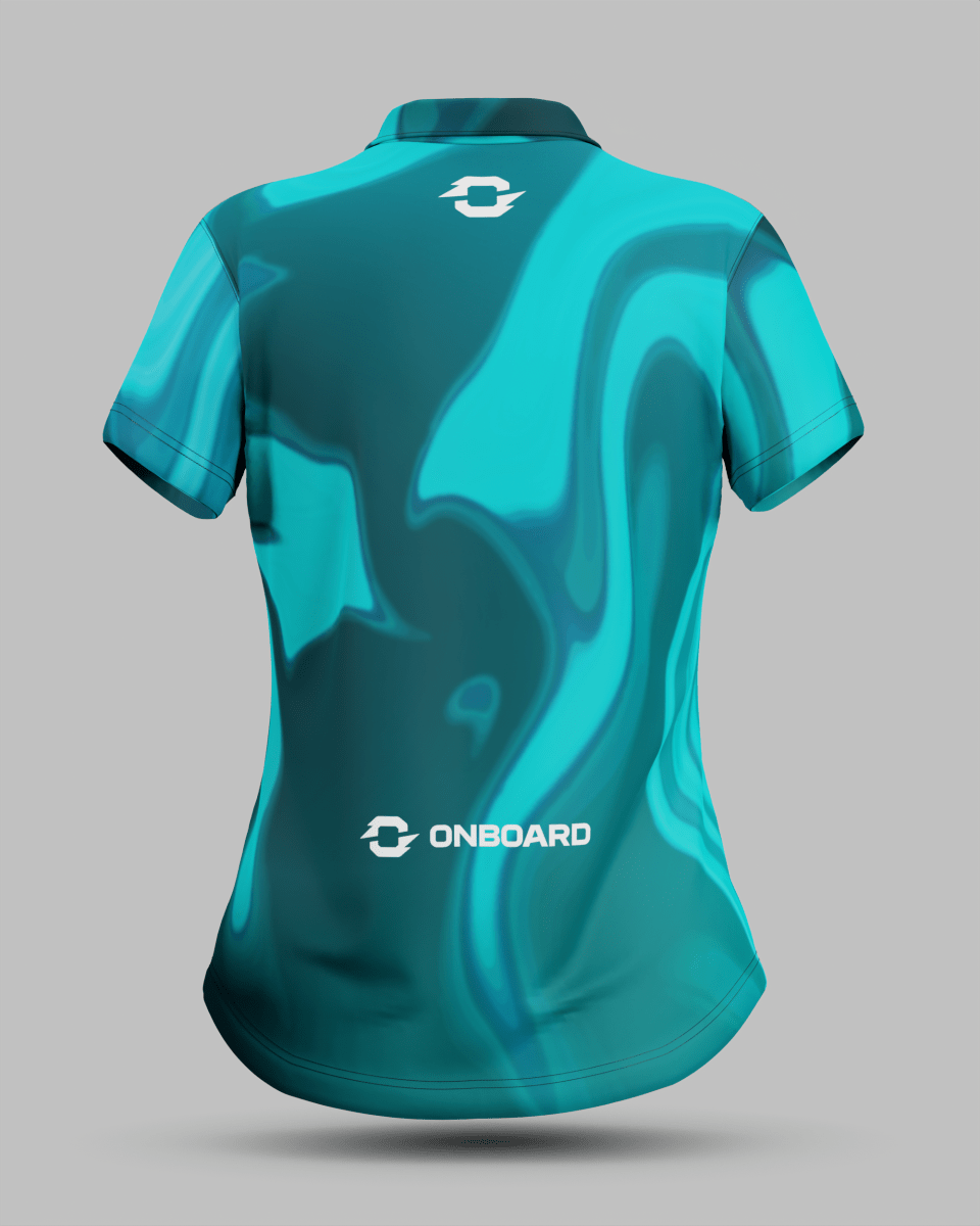 Womens Wave 1/4 Zip Polo Collar Jersey - Onboard Sportswear