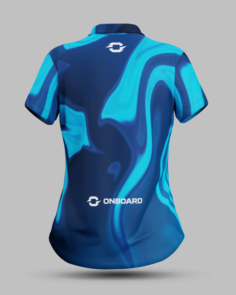 Womens Wave 1/4 Zip Polo Collar Jersey - Onboard Sportswear