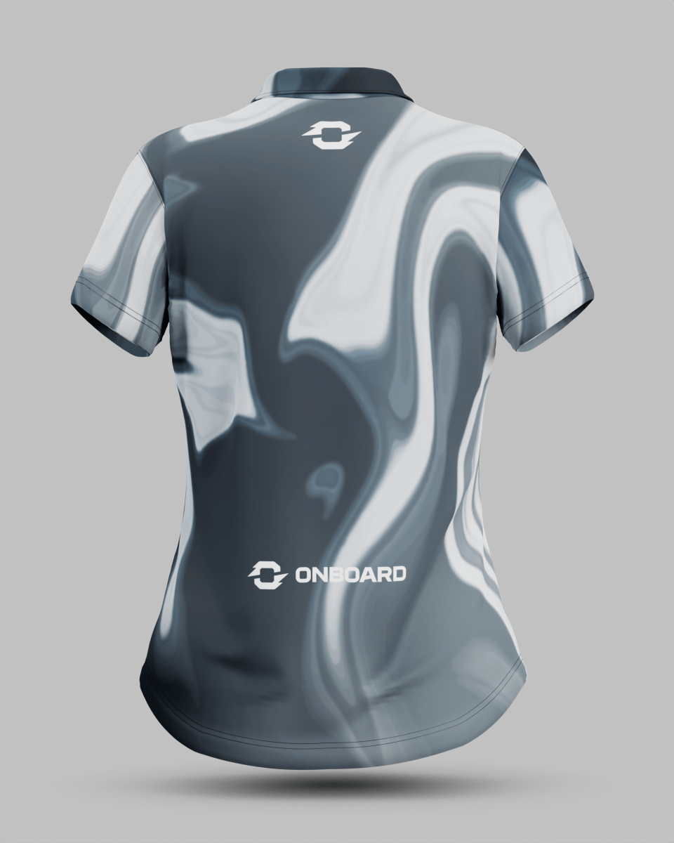 Womens Wave 1/4 Zip Polo Collar Jersey - Onboard Sportswear