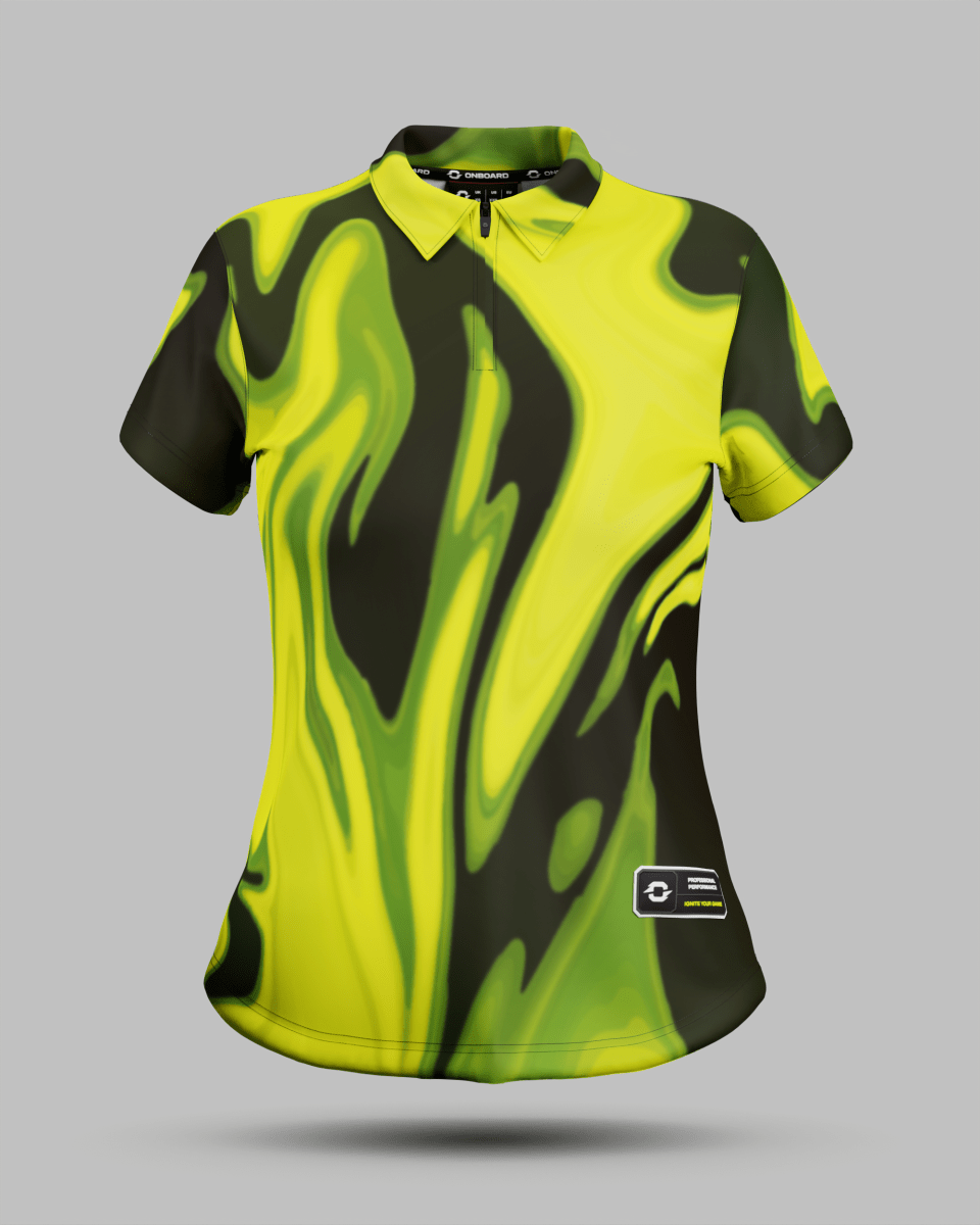 Womens Wave 1/4 Zip Polo Collar Jersey - Onboard Sportswear
