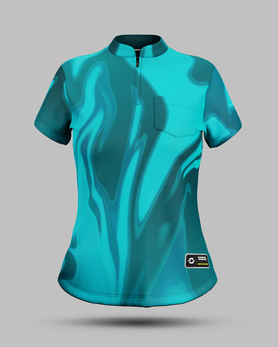 Womens Wave 1/4 Zip Pro Collar Jersey With Pocket - Onboard Sportswear