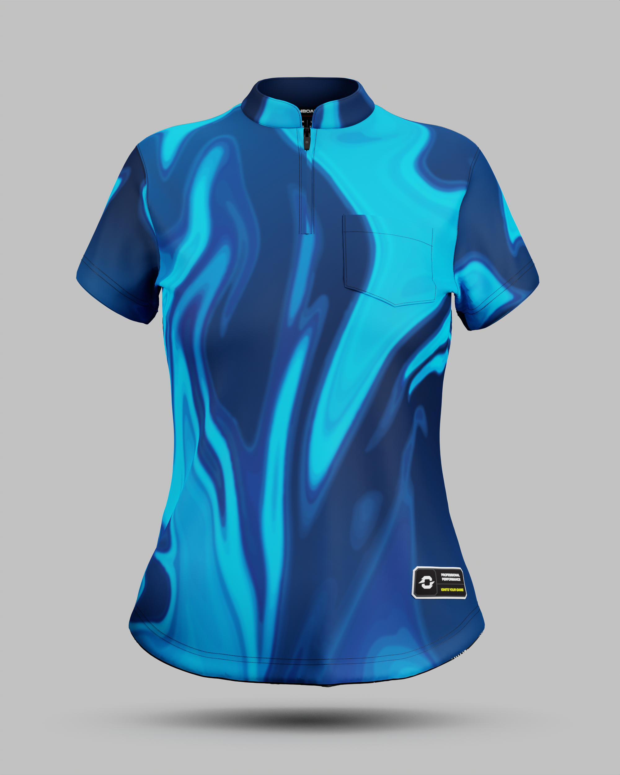 Womens Wave 1/4 Zip Pro Collar Jersey With Pocket
