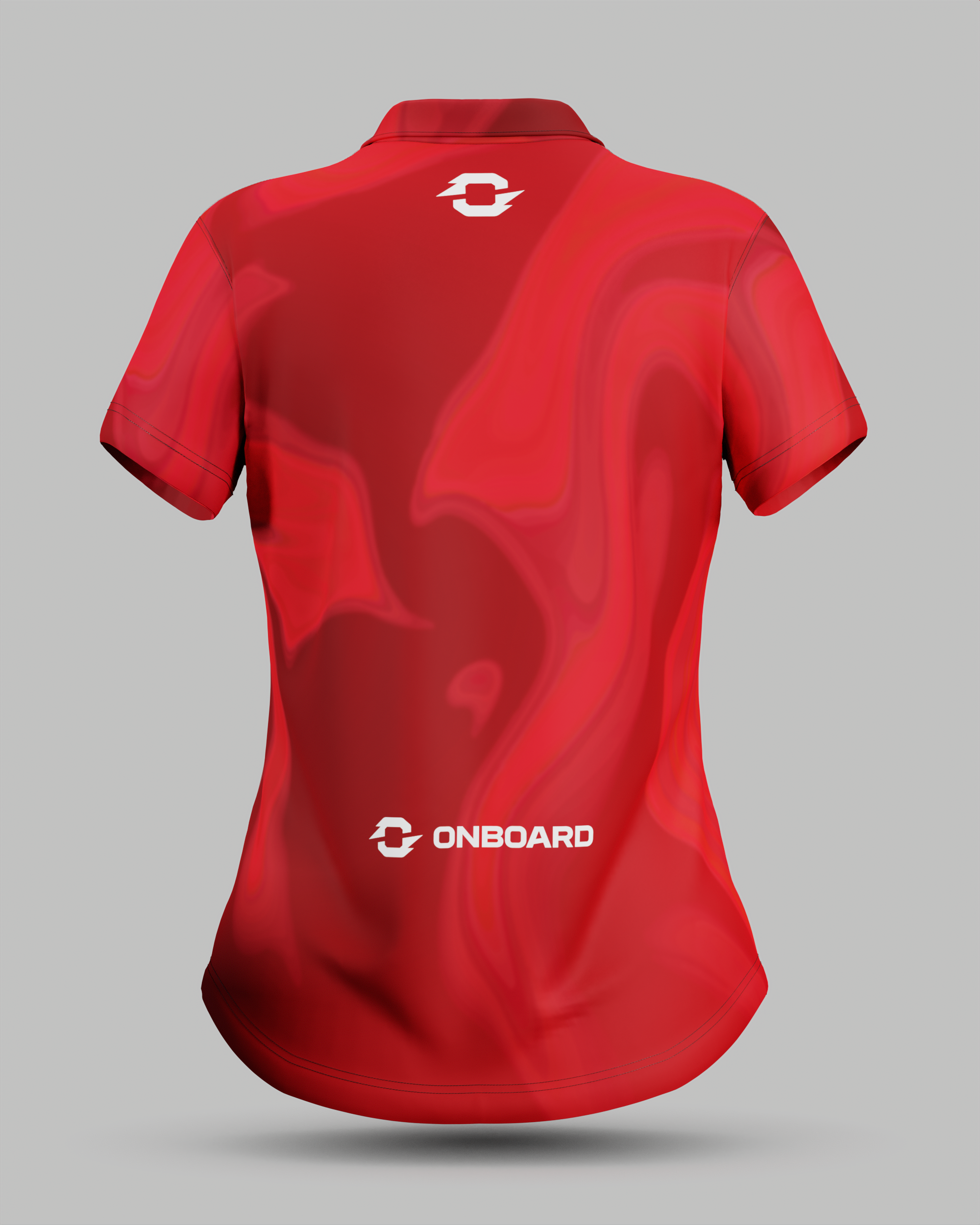 Womens Wave 3 Button Polo Collar Jersey