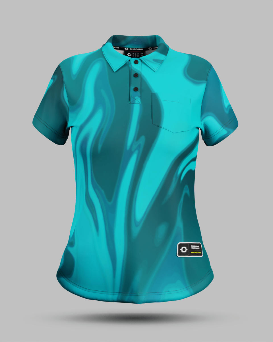 Womens Wave 3 Button Polo Collar Jersey With Pocket - Onboard Sportswear