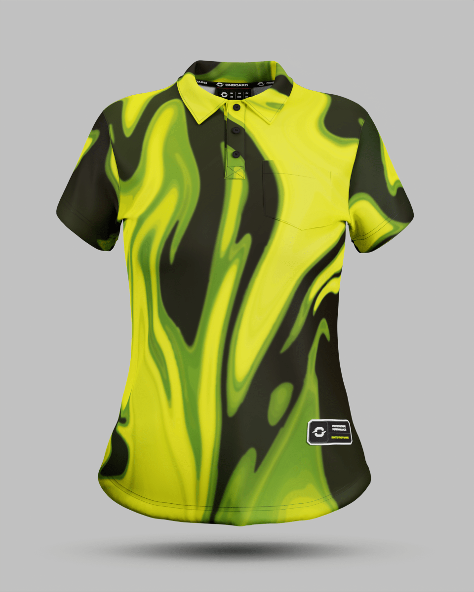 Womens Wave 3 Button Polo Collar Jersey With Pocket - Onboard Sportswear