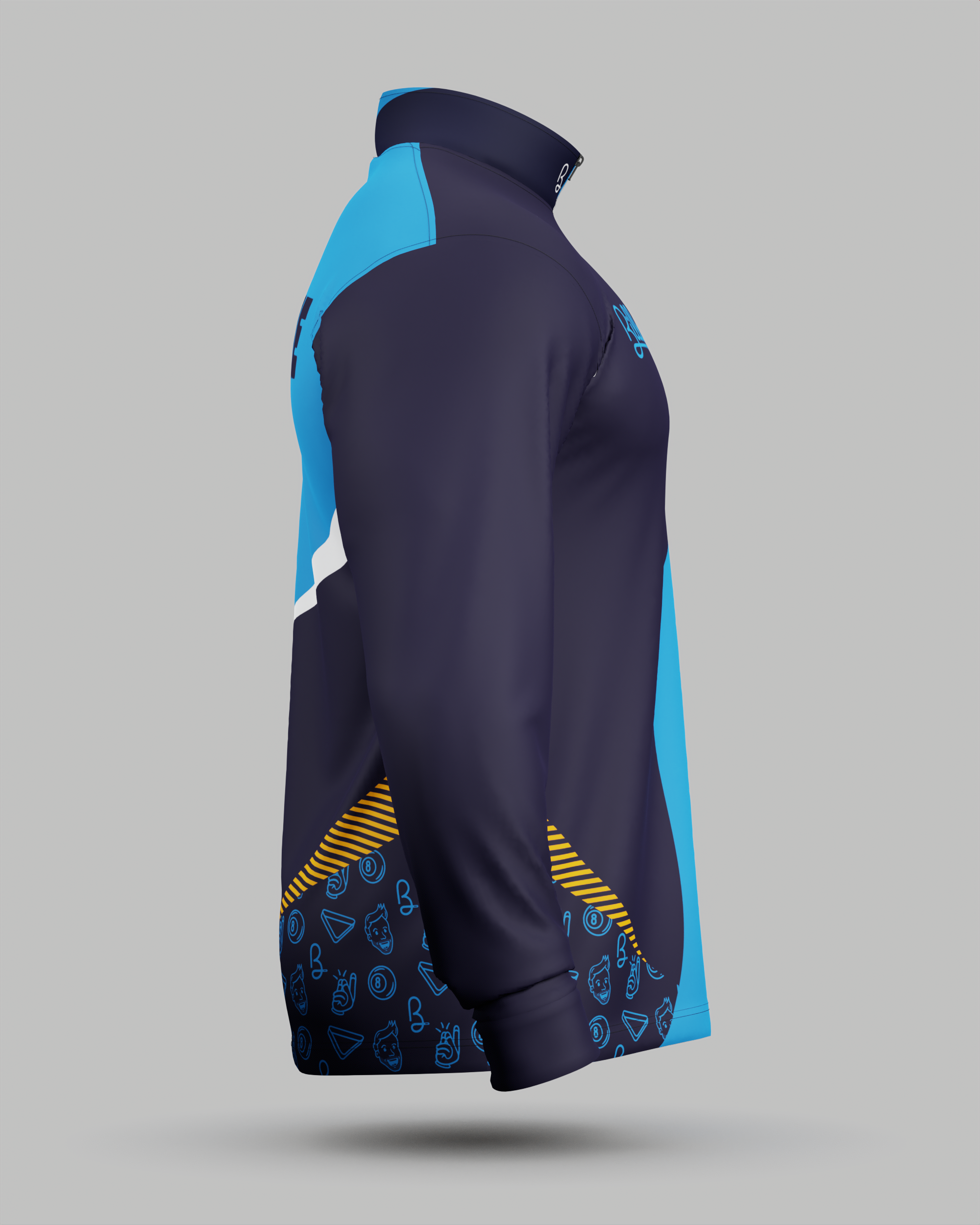Official Billartist 1/2 Zip Midlayer Blue